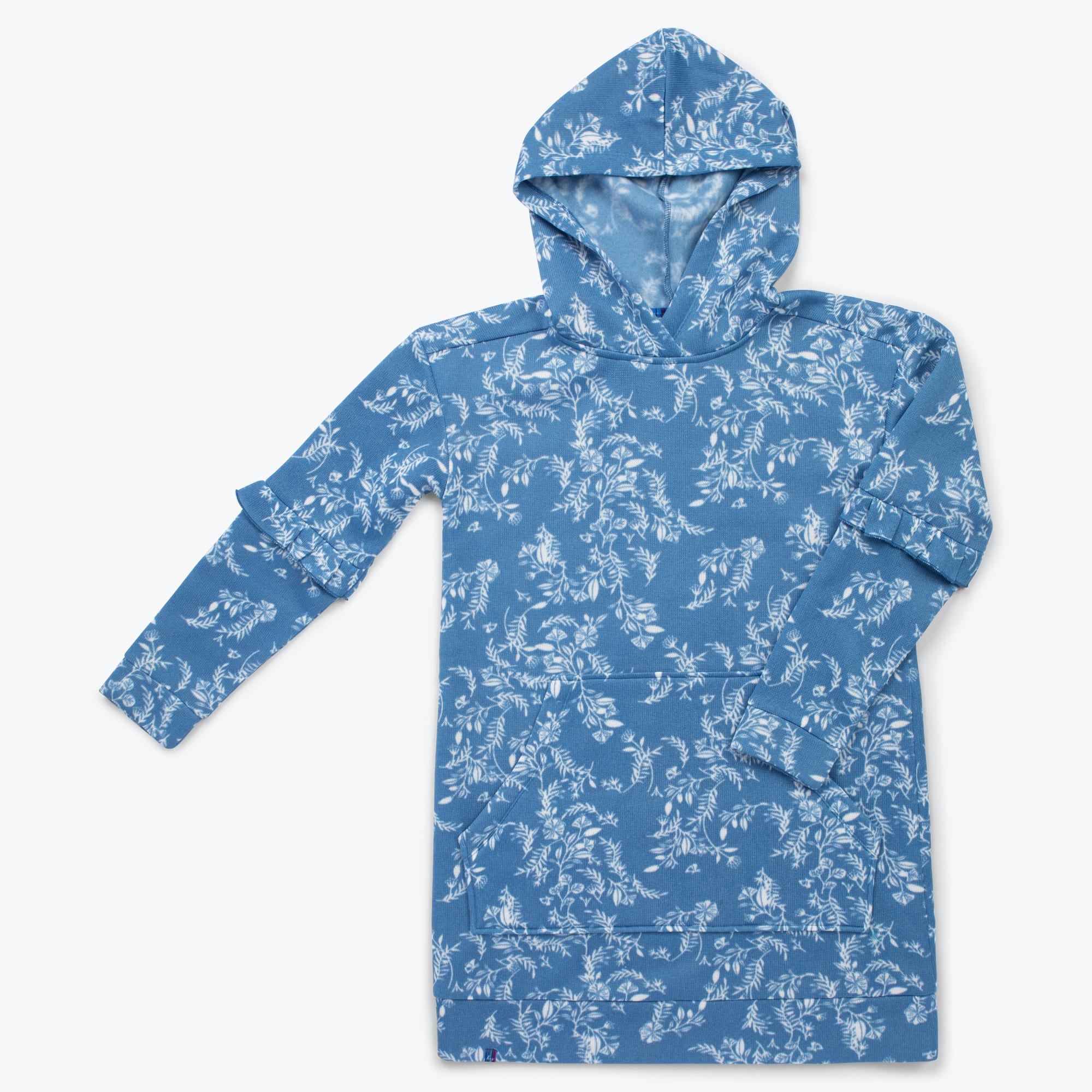 Peekaboo Sweater Fleece Tunic Hoodie - FLOURISH BLUE - PeekabooSweaterFleece_FlourishBlue-Flatlay_991b63f4-39c7-43d9-b097-7d5348c0413d