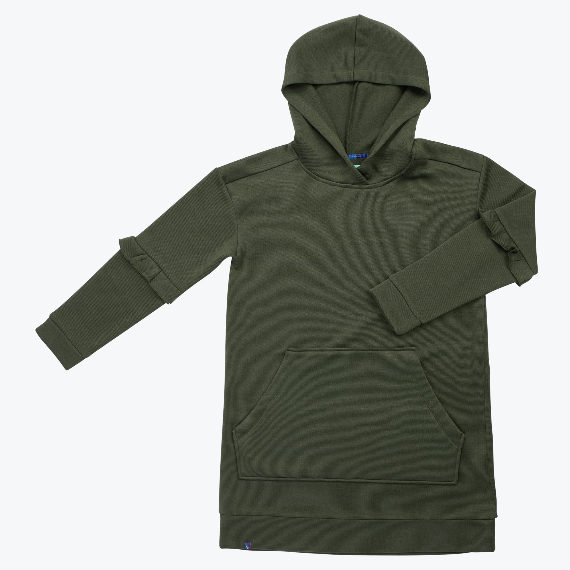 Peekaboo Sweater Fleece Tunic Hoodie - OLIVE GREEN - PeekabooSweaterFleece_OliveGreen-Flatlay_ce6c0e59-8feb-4b3b-b606-3f59f50a4ee7