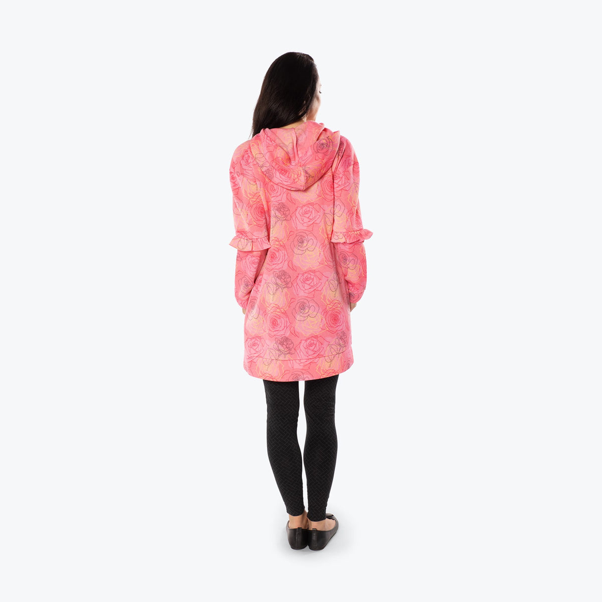 Peekaboo Sweater Fleece Tunic Hoodie - SERENITY ROSE - PeekabooSweaterFleece_SerenityRose_S_02