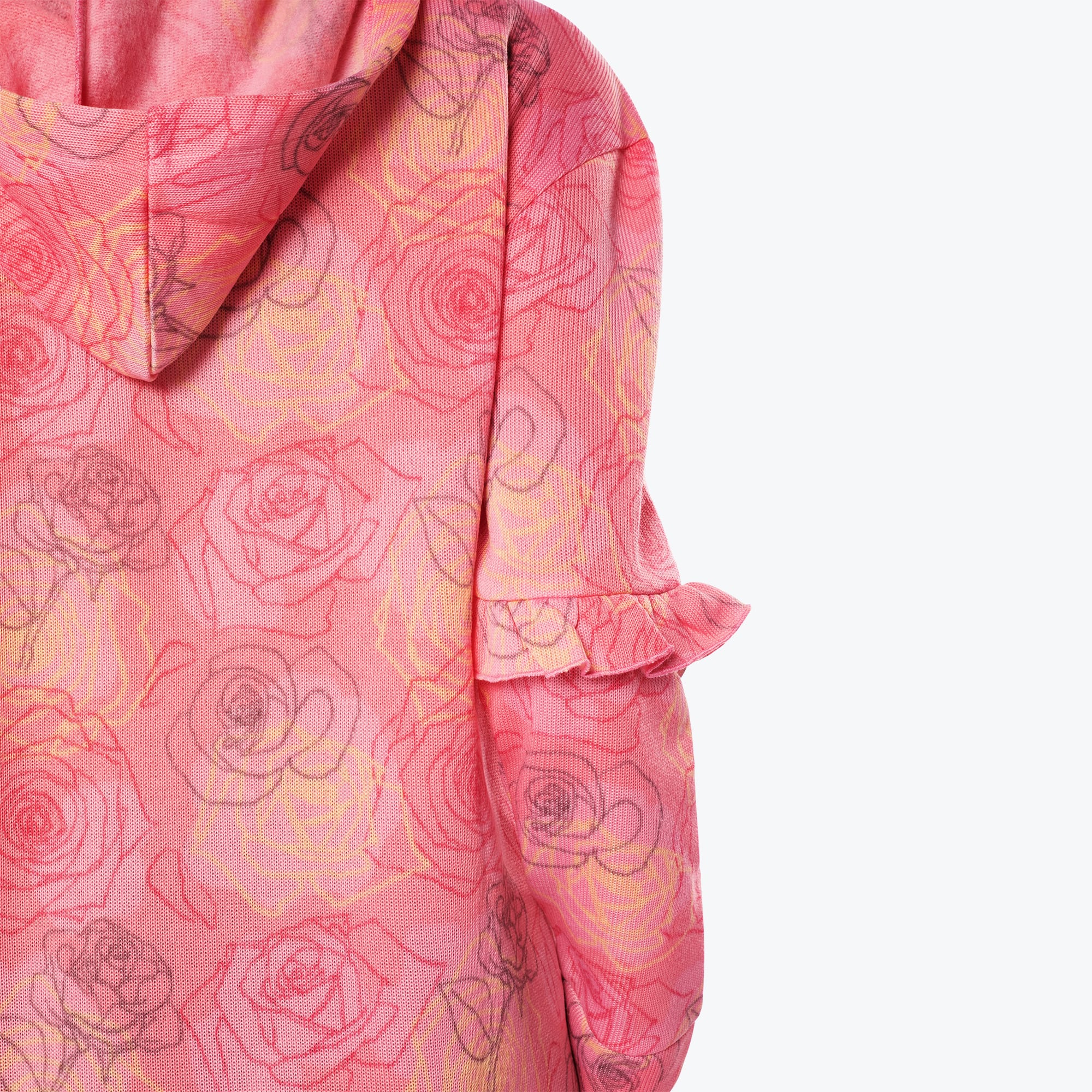 Peekaboo Sweater Fleece Tunic Hoodie - SERENITY ROSE - PeekabooSweaterFleece_SerenityRose_S_04a