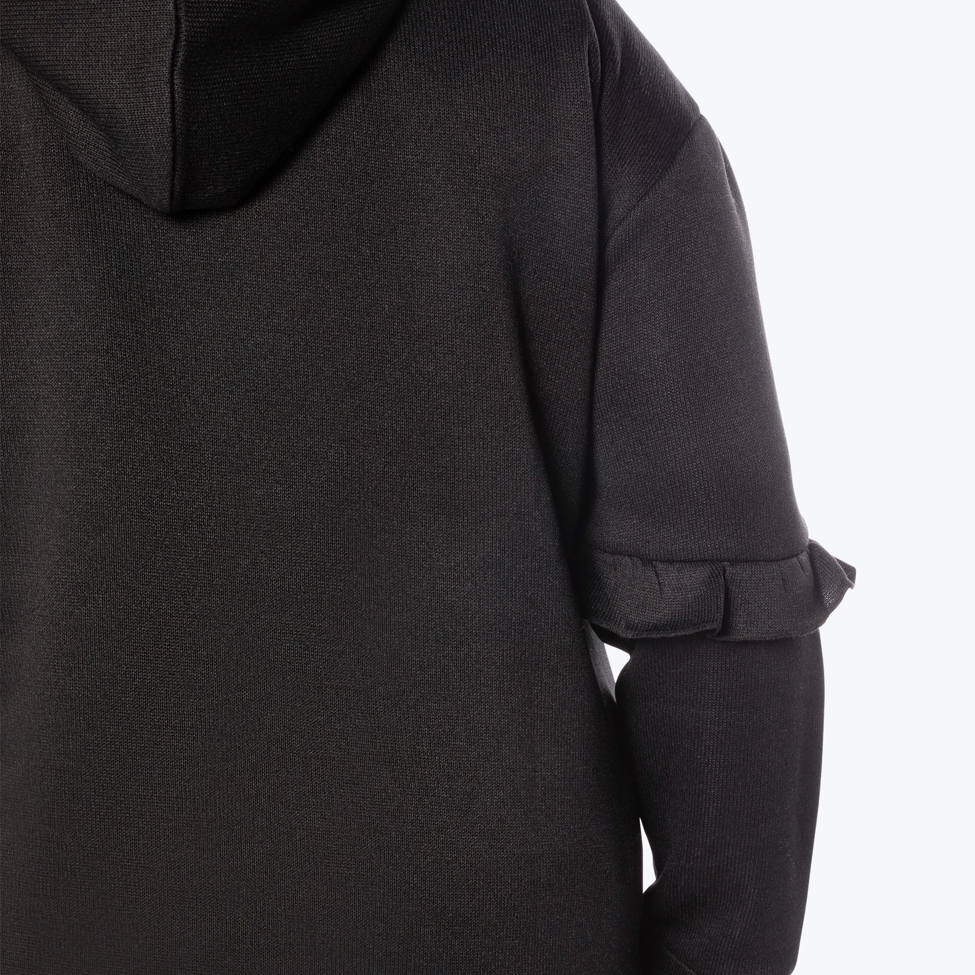 Peekaboo Sweater Fleece Tunic Hoodie - BLACK - PeekabooSweaterFleece_XL_Black_XL_04a