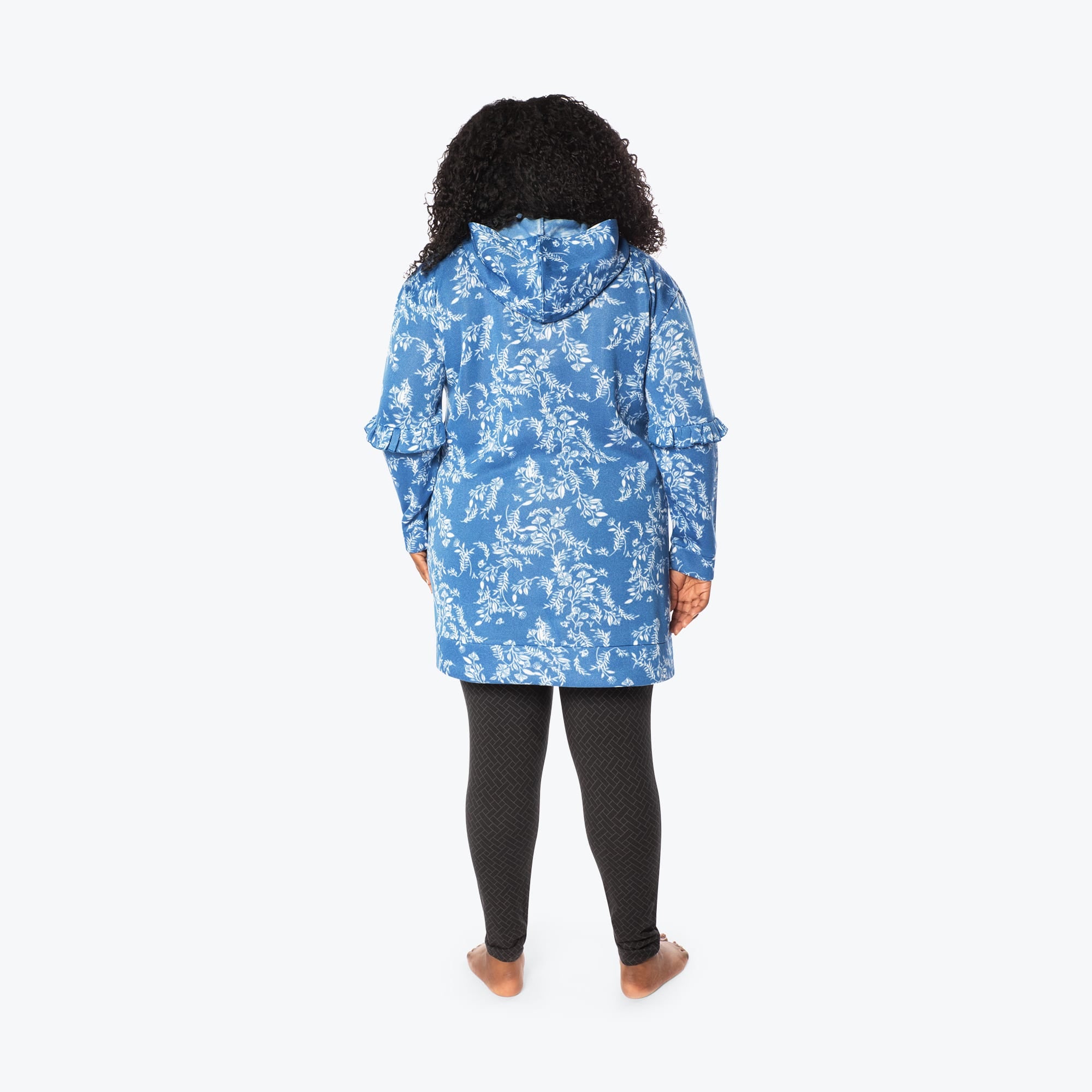 Peekaboo Sweater Fleece Tunic Hoodie - FLOURISH BLUE - PeekabooSweaterFleece_XL_FlourishBlue_XL_02