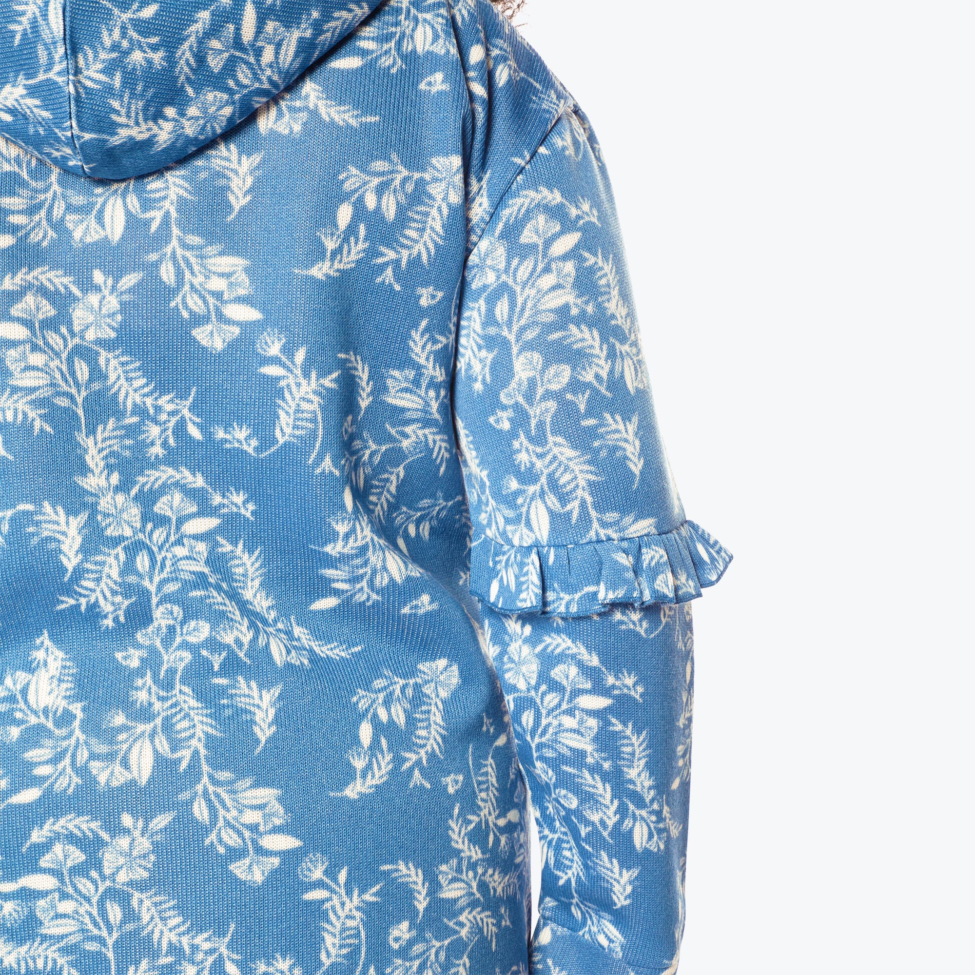 Peekaboo Sweater Fleece Tunic Hoodie - FLOURISH BLUE - PeekabooSweaterFleece_XL_FlourishBlue_XL_04a