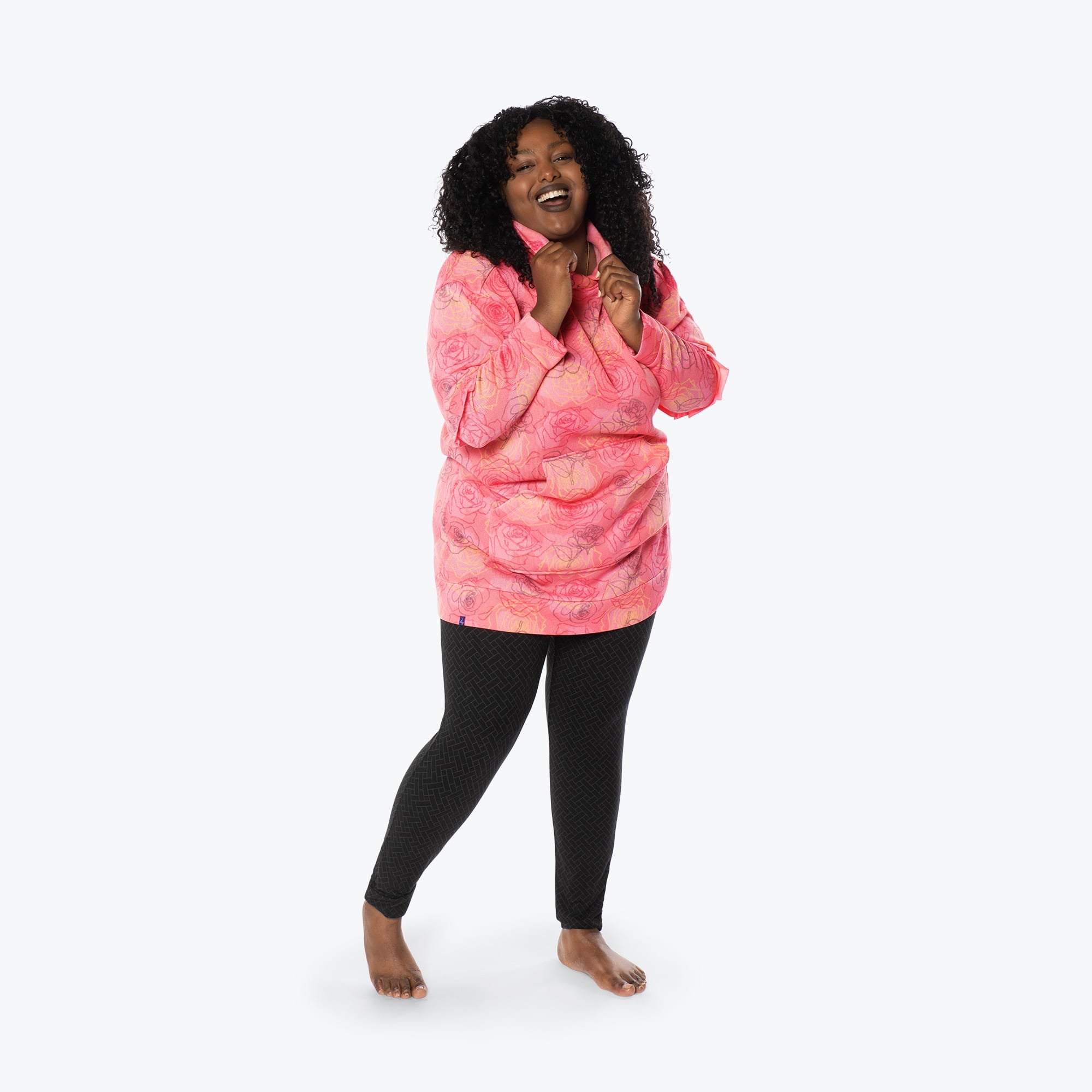 Peekaboo Sweater Fleece Tunic Hoodie - SERENITY ROSE - PeekabooSweaterFleece_XL_SerenityRose_XL_01b_5ebec309-4e23-4047-9ee8-28cced84e1e6