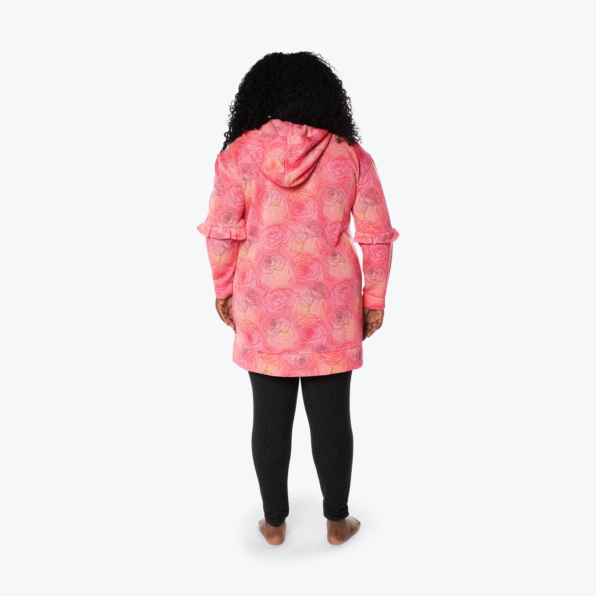Peekaboo Sweater Fleece Tunic Hoodie - SERENITY ROSE - PeekabooSweaterFleece_XL_SerenityRose_XL_02