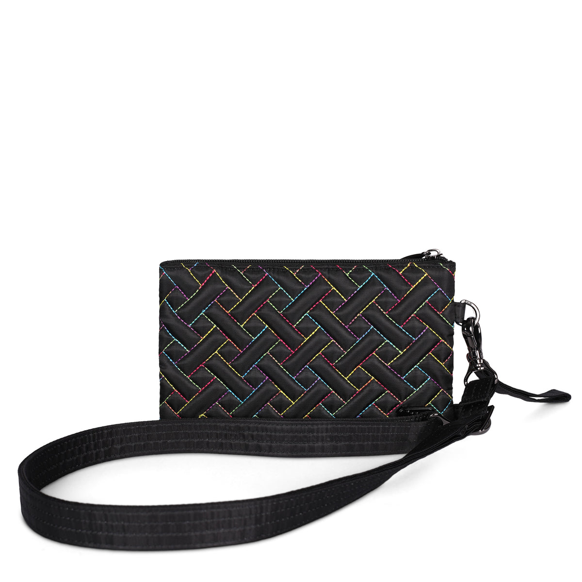 Peekaboo Convertible Crossbody Bag - BLACK RAINBOW STITCH - Peekaboo_Crossbody_BlackRainbowStitch_01