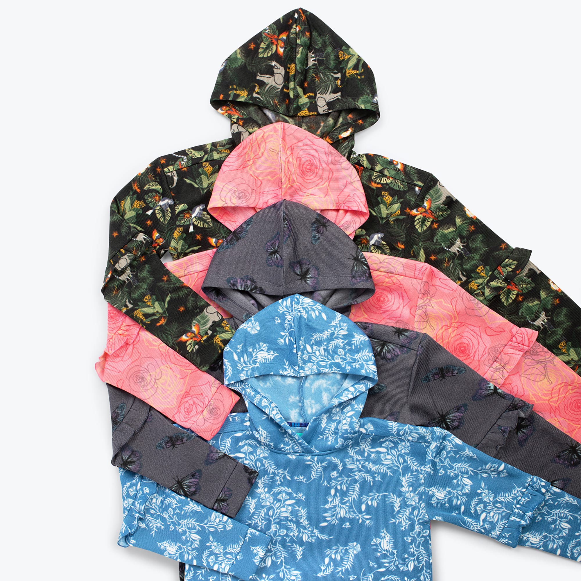 POPPY TULLE DOCKING HOODIE(GRAY) フリーサイズ Peekaboo Sweater Fleece Tunic Hoodie