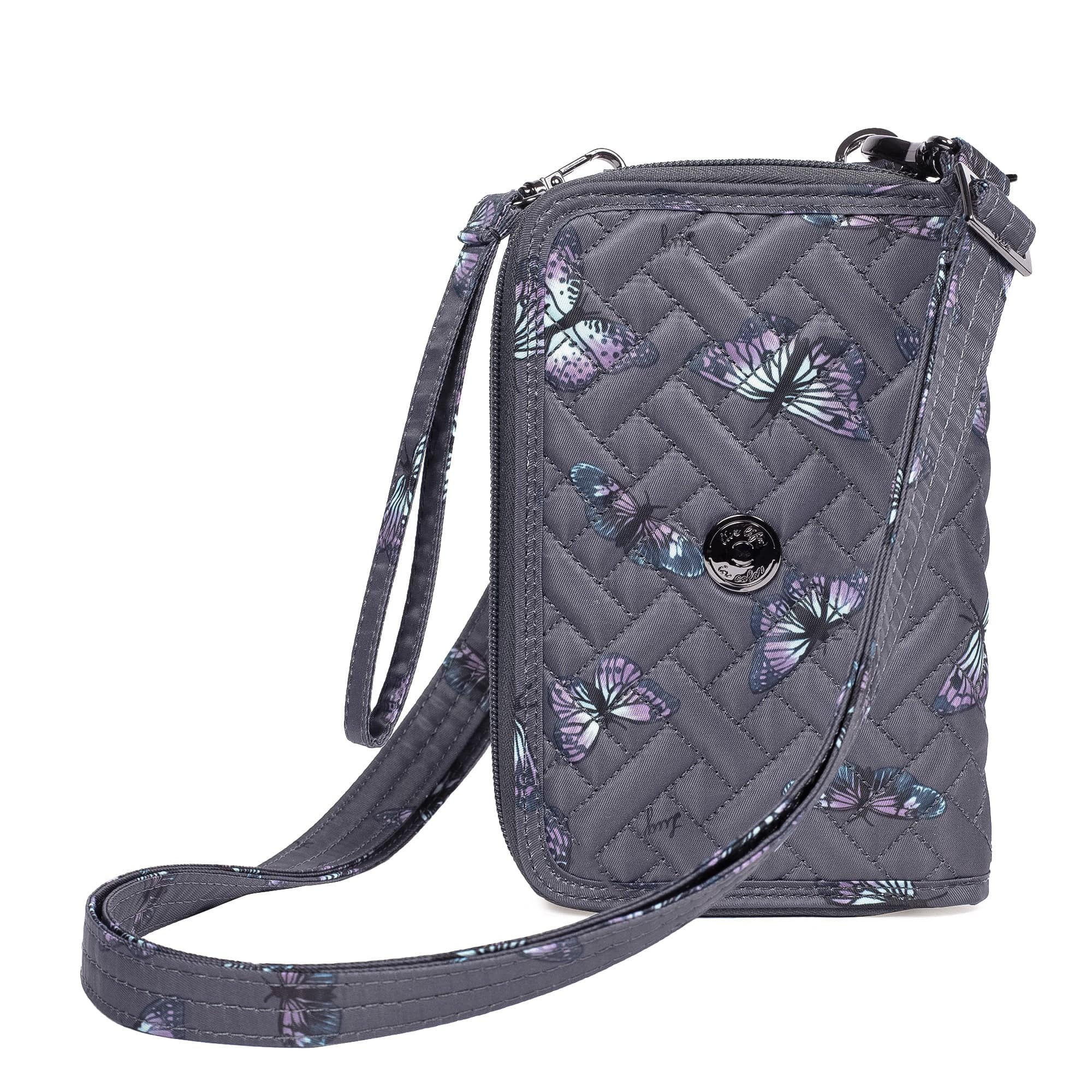 Quickstep Convertible Wallet - BUTTERFLY GREY - Quickstep_ButterflyGrey_01b