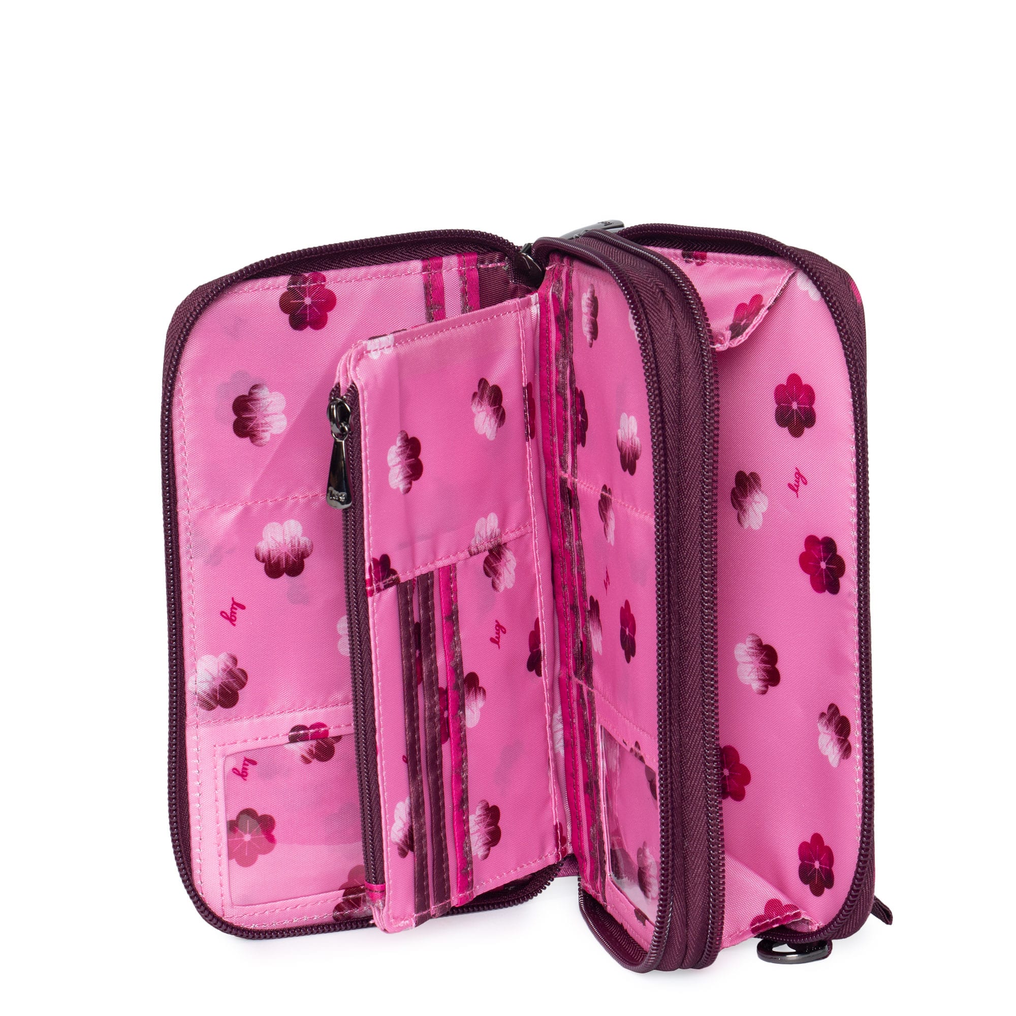 Quickstep Convertible Wallet - SHIBORI WINE - Quickstep_ShiboriWine_05