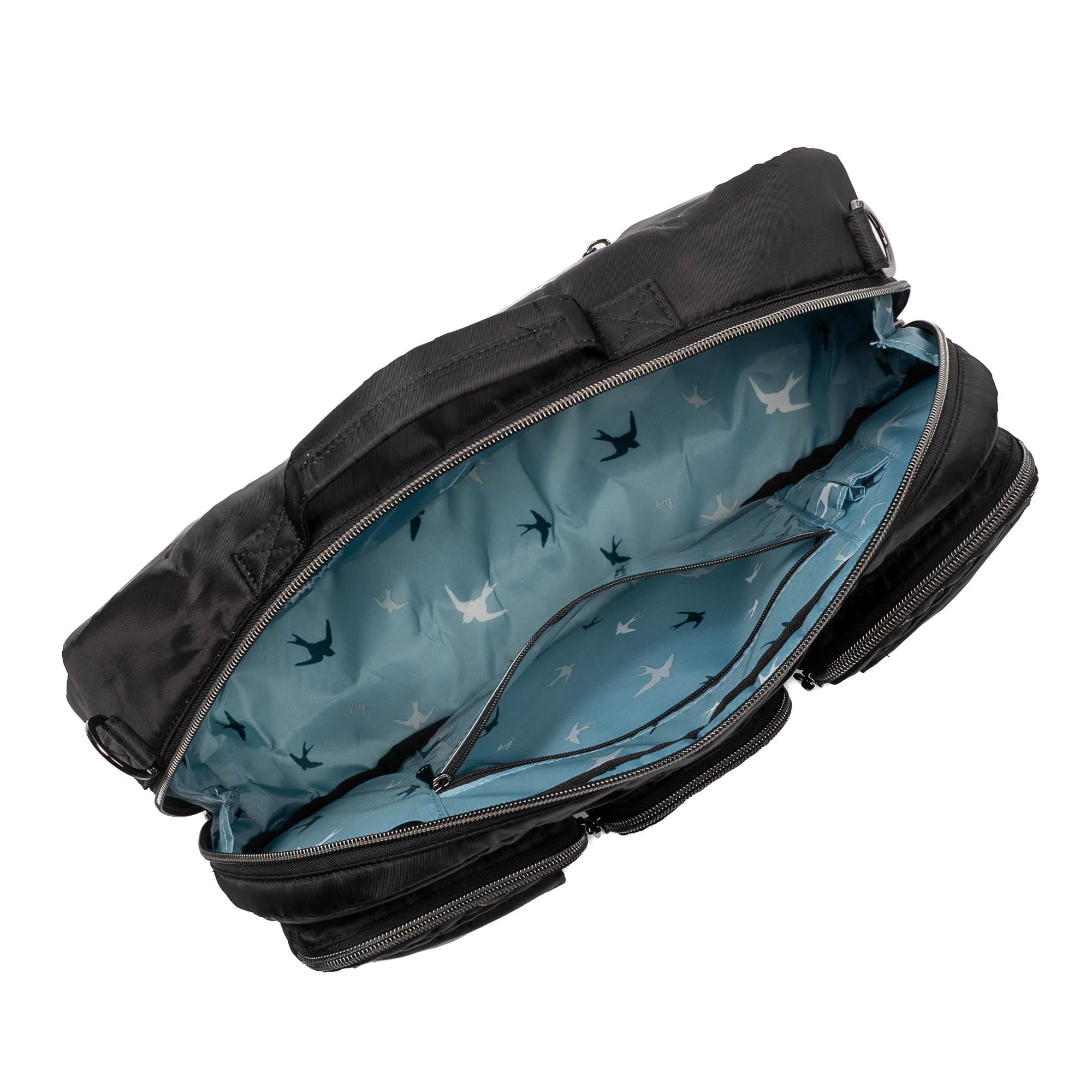 Railcar Crossbody Bag - BLACK ICEPOP STITCH - Railcar_BlackWithRainbow_05