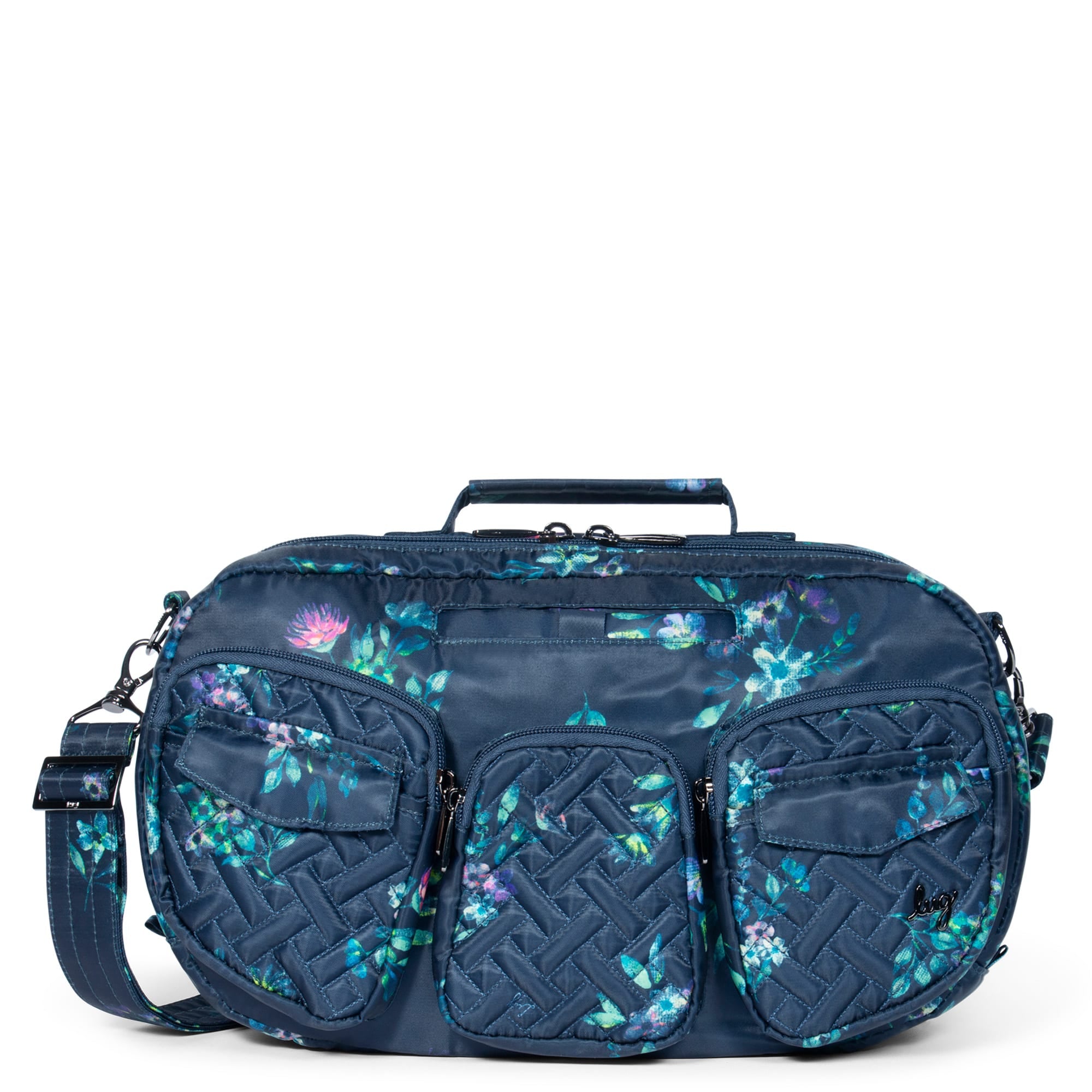 Railcar Crossbody Bag - BOUQUET NAVY - Railcar_BouquetNavy_01