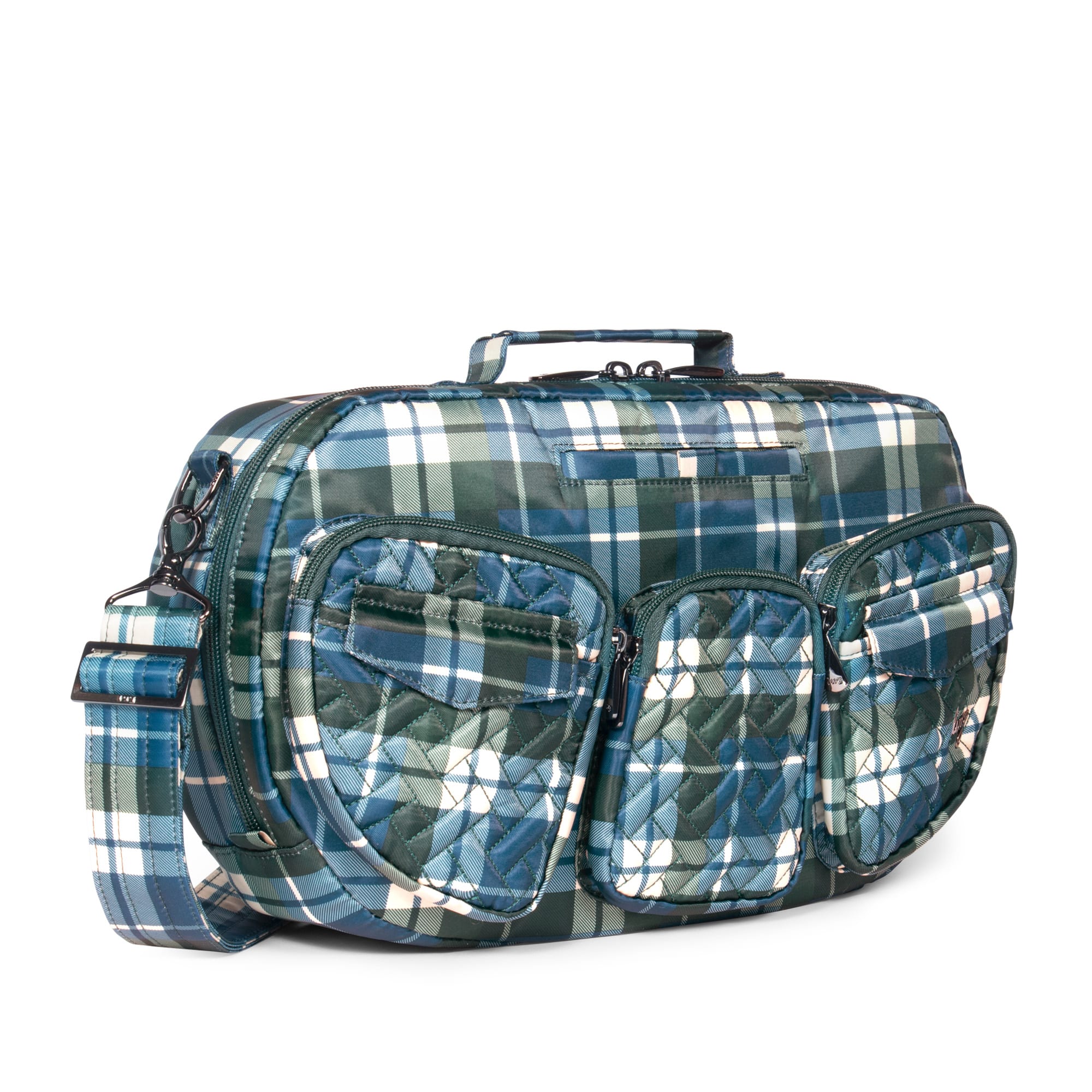 Railcar Crossbody Bag - FLANNEL PLAID NAVY - Railcar_FlannelPlaidNavy_02