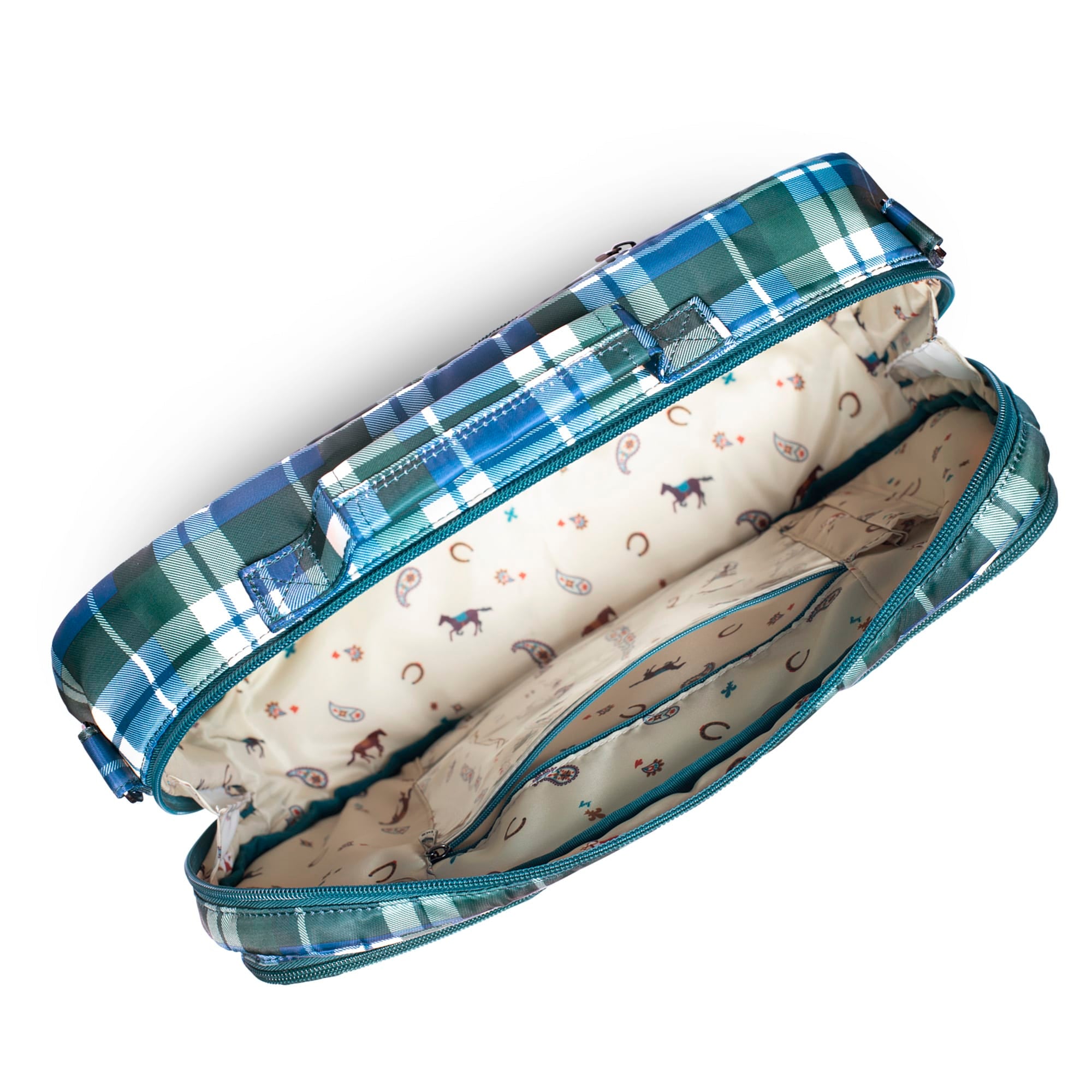 Railcar Crossbody Bag - FLANNEL PLAID NAVY - Railcar_FlannelPlaidNavy_05