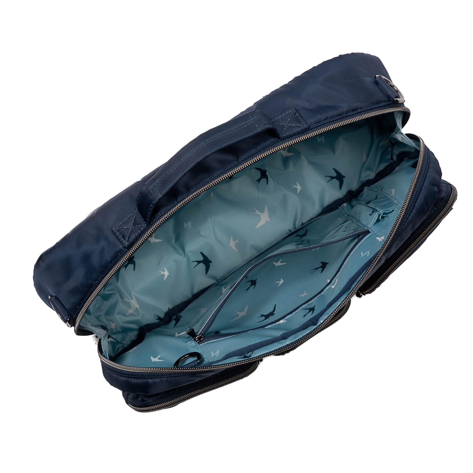 Railcar Crossbody Bag - INDIGO RAINBOW STITCH - Railcar_IndigoWithRainbow_05