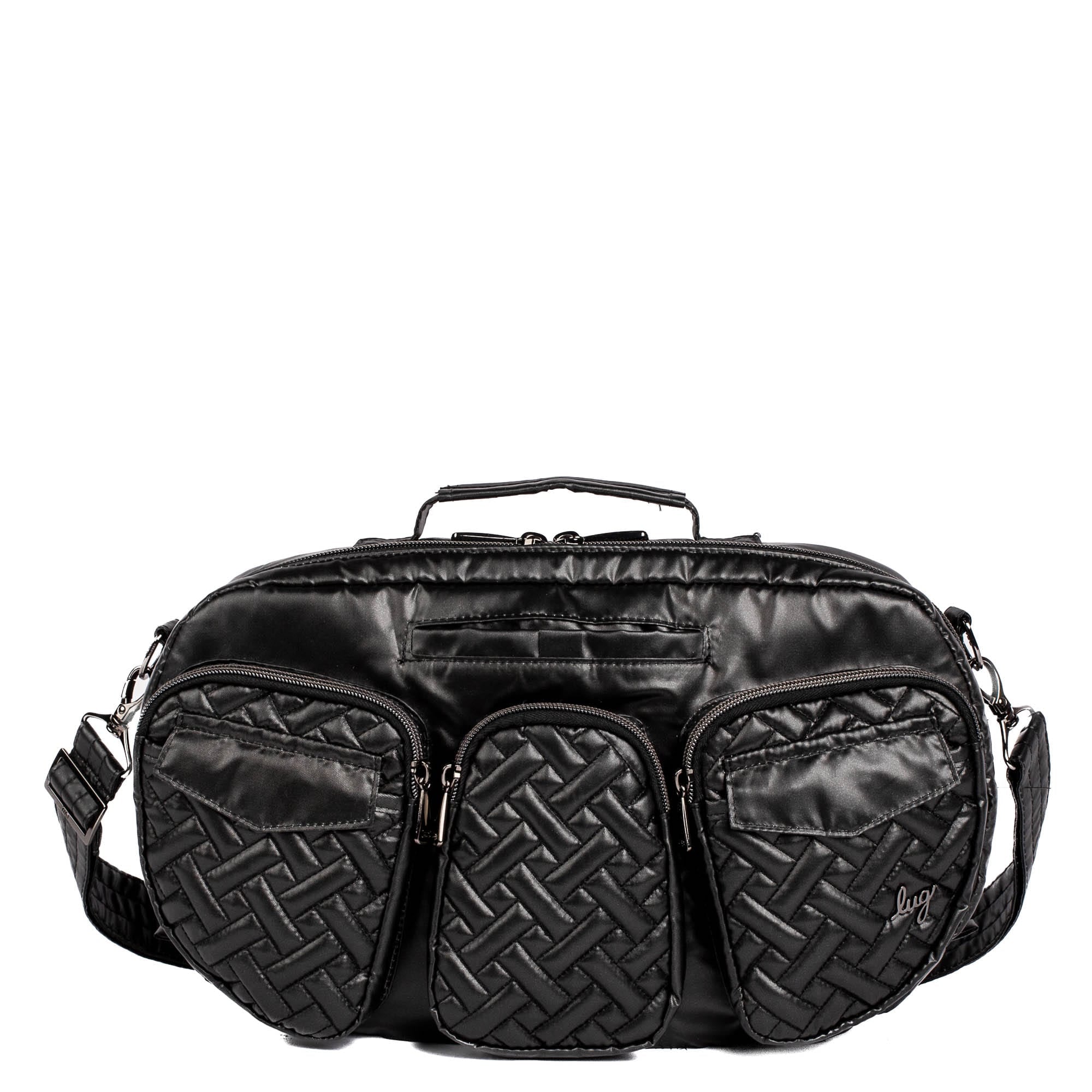 Railcar Crossbody Bag - METALLIC BLACK - Railcar_MetallicBlack_01