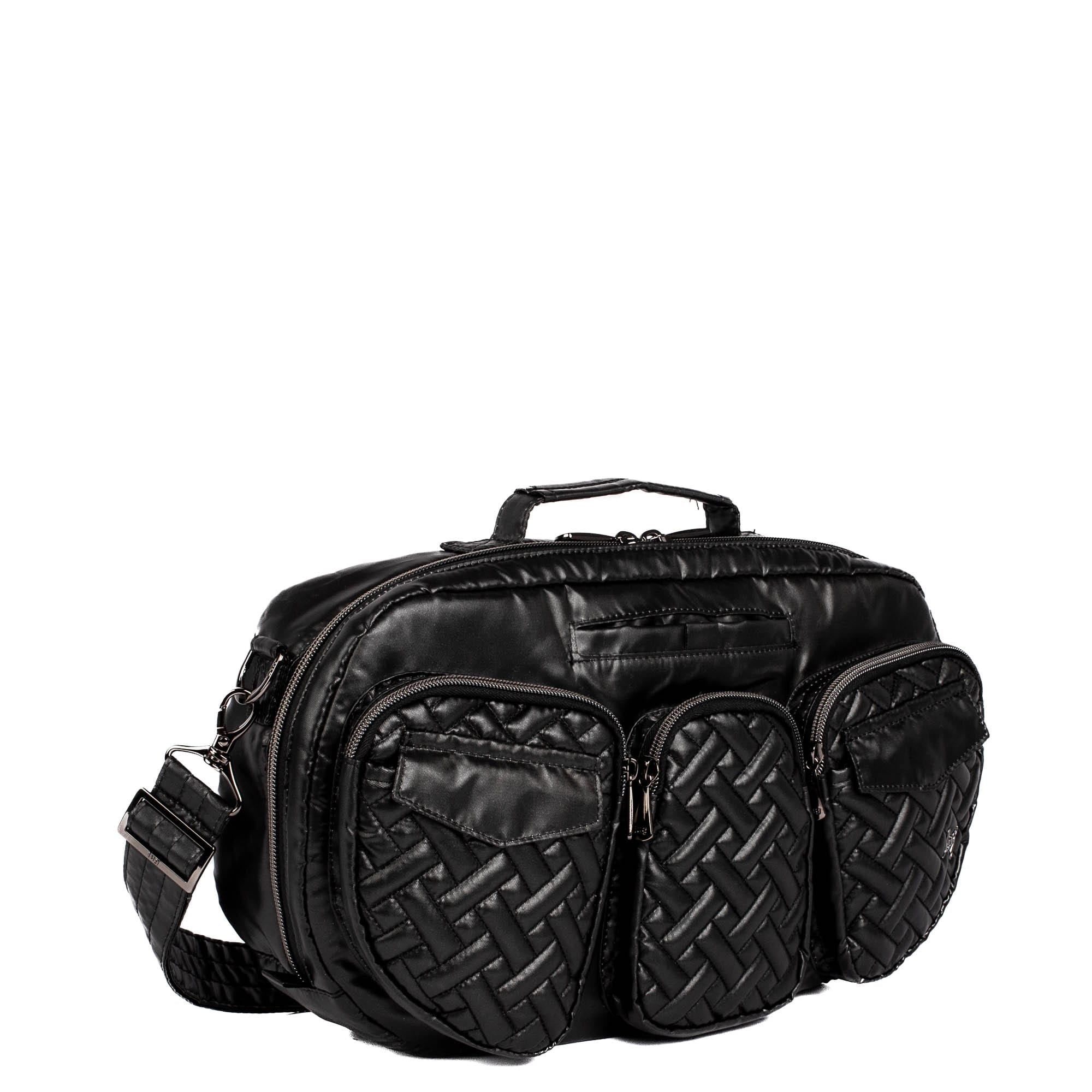 Railcar Crossbody Bag - METALLIC BLACK - Railcar_MetallicBlack_02