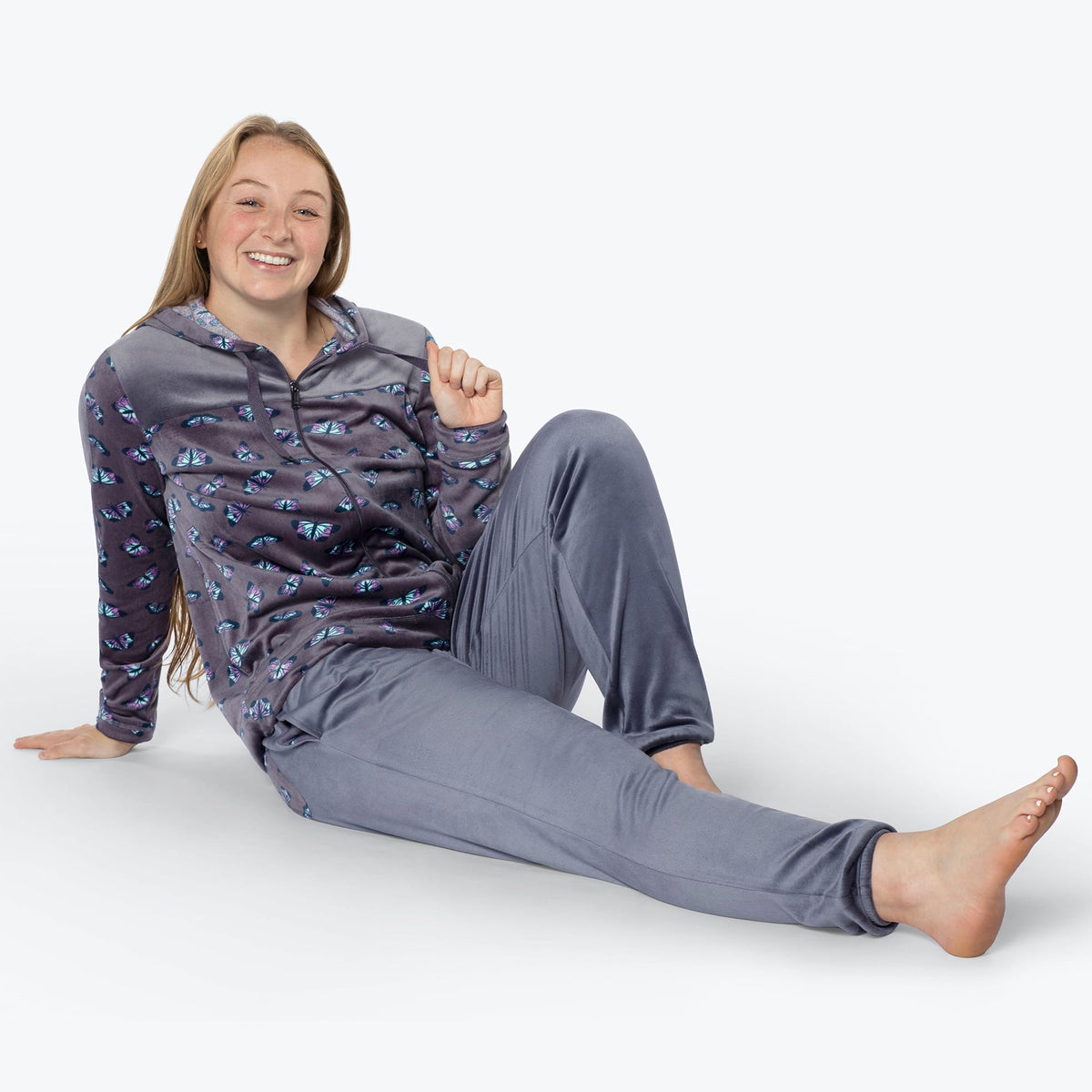 Ranger Fleece Front Zip Hoodie - BUTTERFLY GREY - RangerTop_ButterflyGrey_S_01b