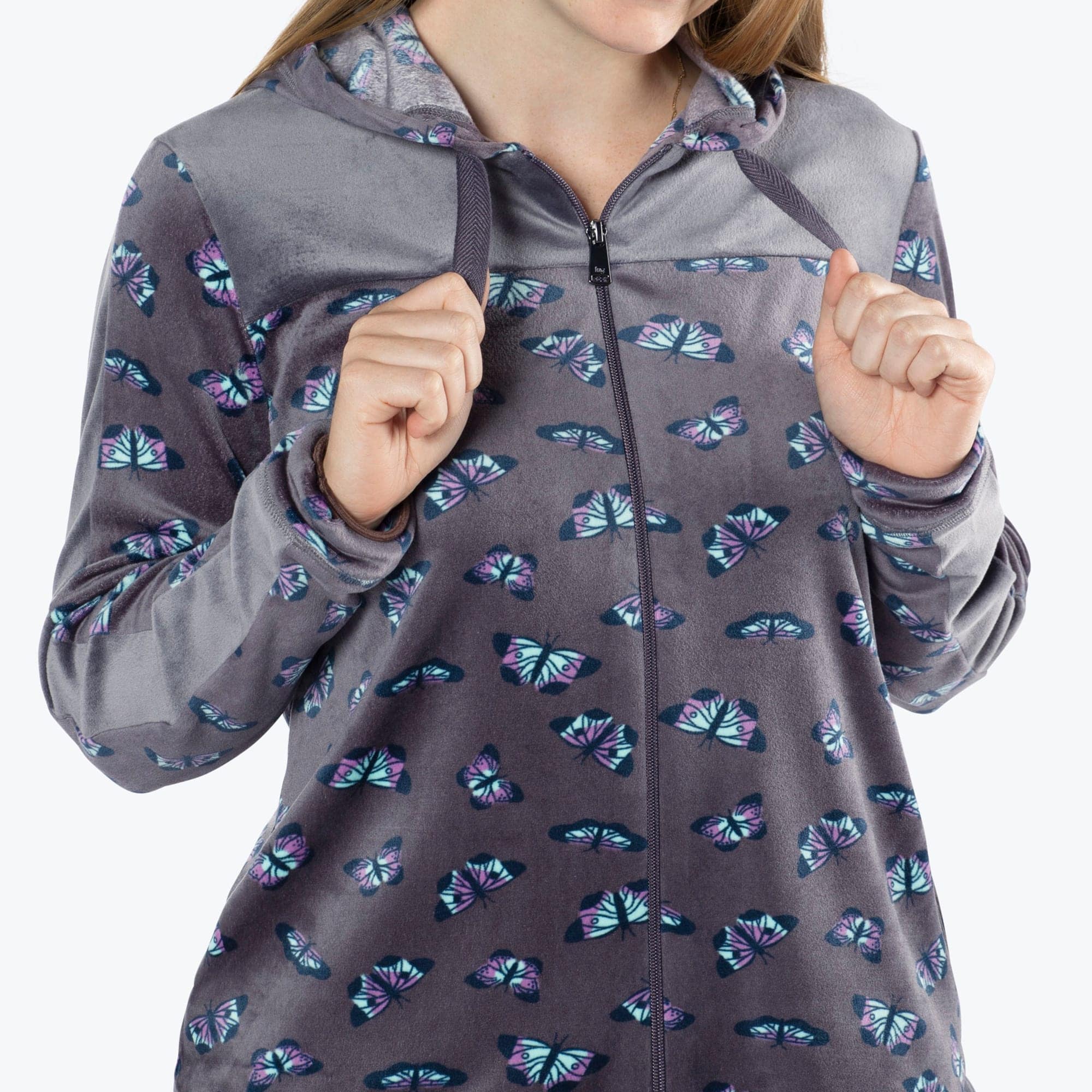 Ranger Fleece Front Zip Hoodie - BUTTERFLY GREY - RangerTop_ButterflyGrey_S_04