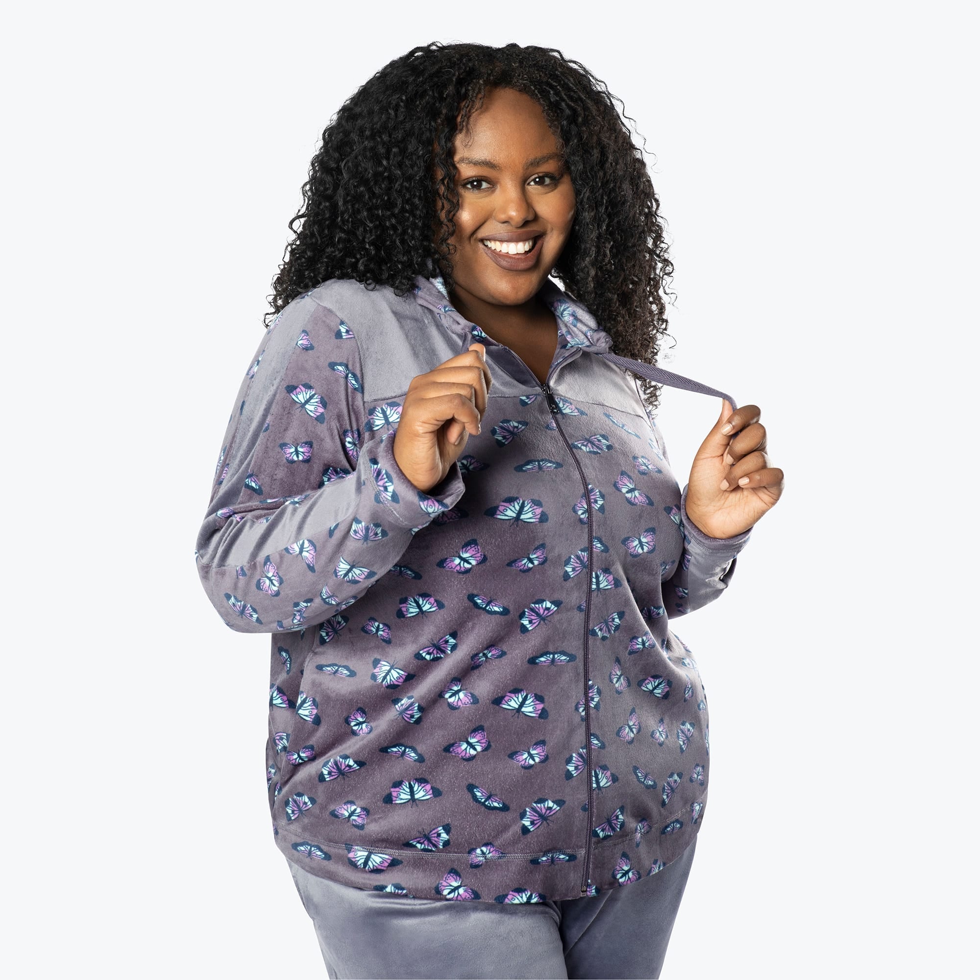 Ranger Fleece Front Zip Hoodie - BUTTERFLY GREY - RangerTop_ButterflyGrey_XL_01