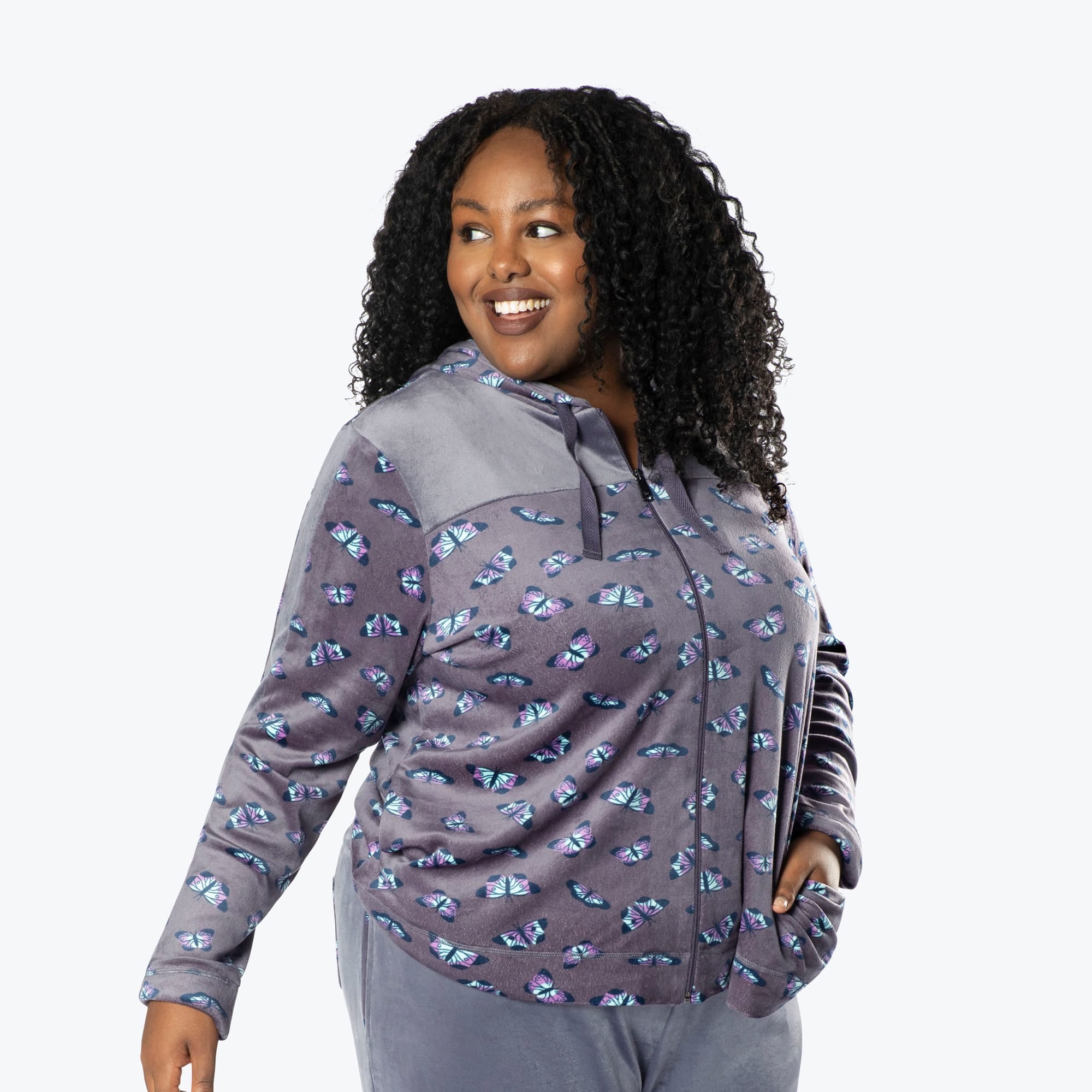 Ranger Fleece Front Zip Hoodie - BUTTERFLY GREY - RangerTop_ButterflyGrey_XL_03