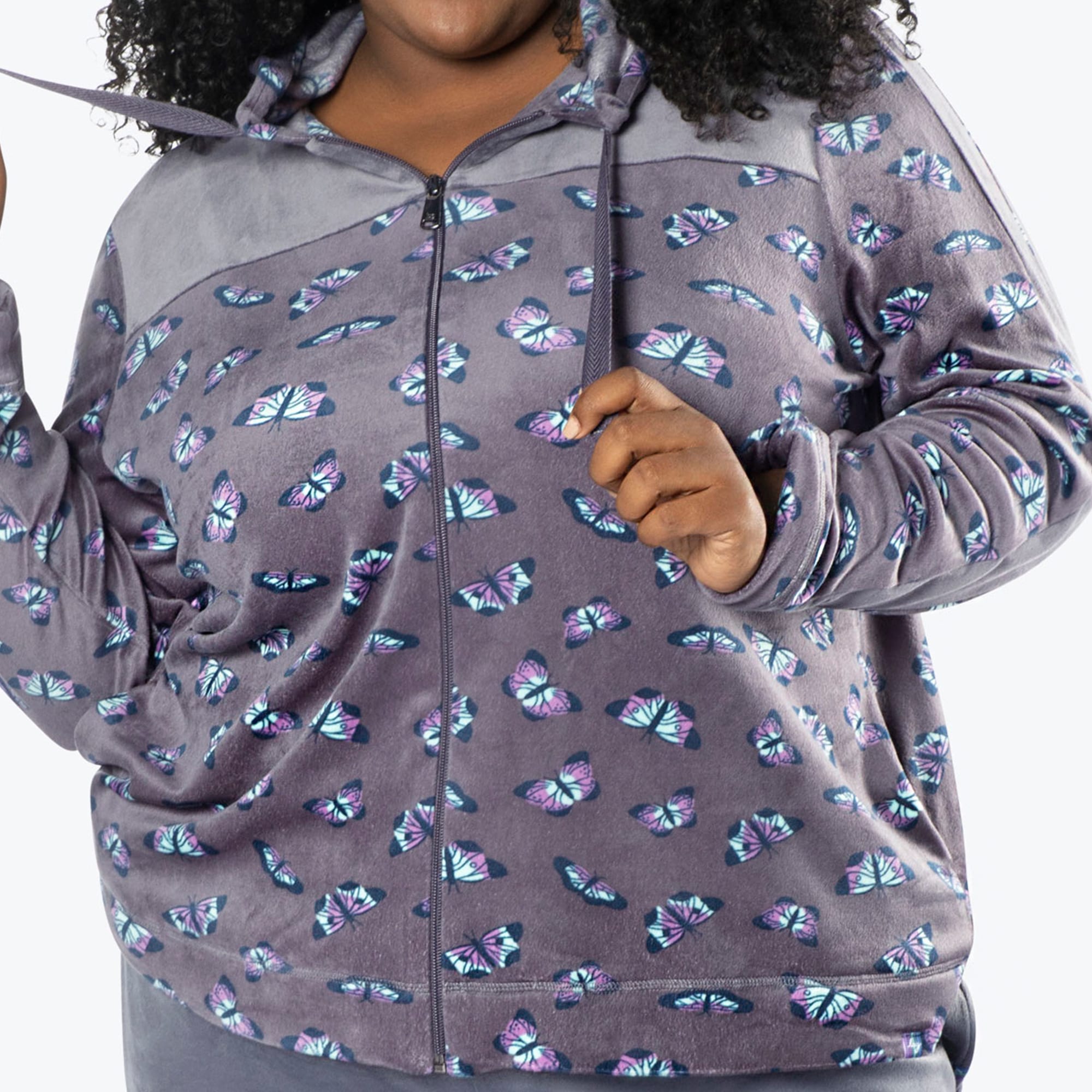 Ranger Fleece Front Zip Hoodie - BUTTERFLY GREY - RangerTop_ButterflyGrey_XL_04