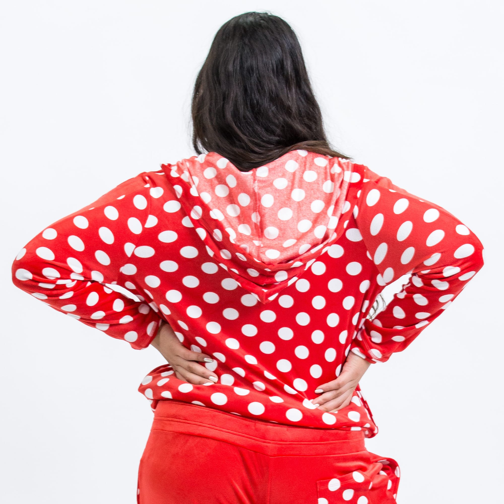 Ranger Fleece Front Zip Hoodie - CRIMSON LARGE DOT - RangerTop_CrimsonLDot_S_02