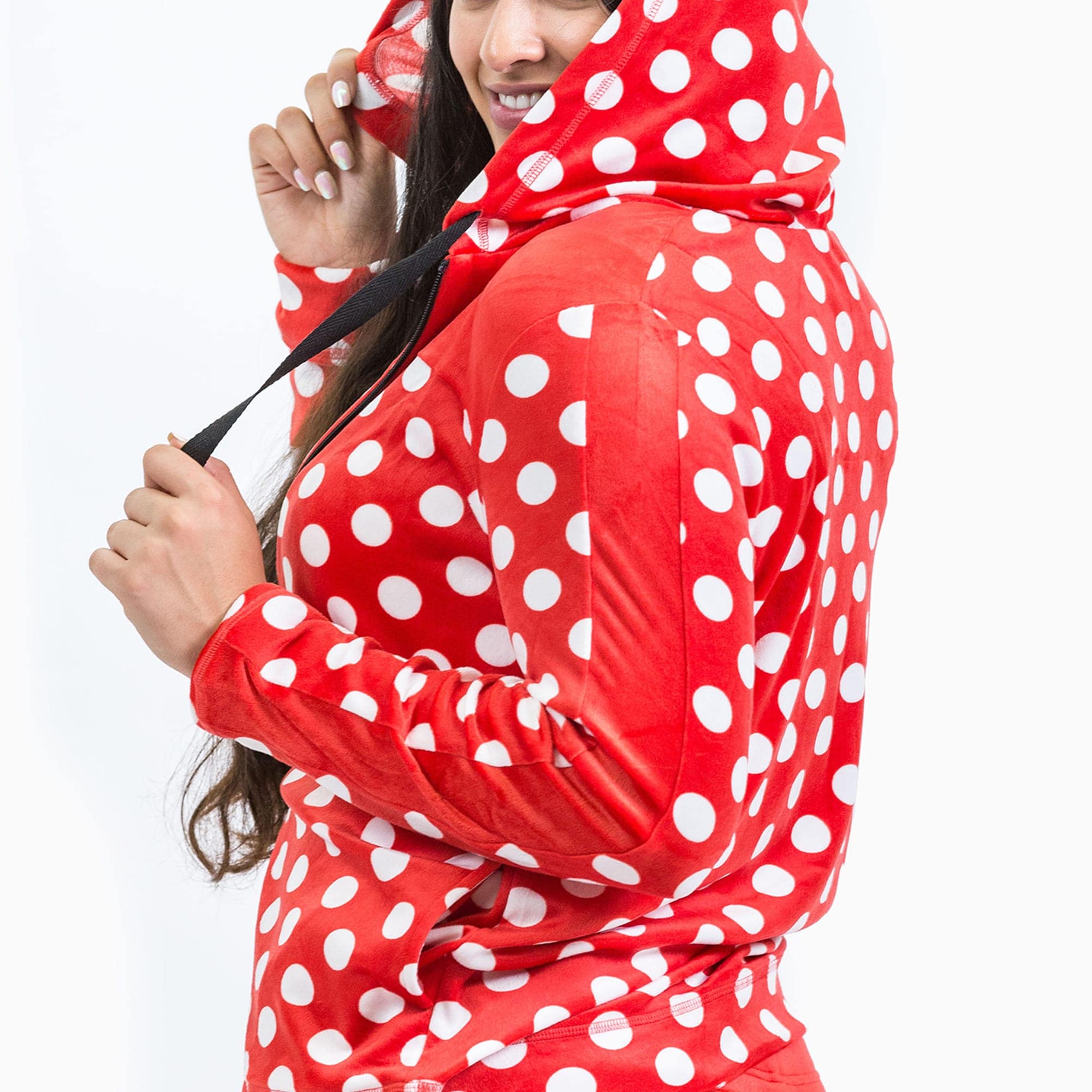 Ranger Fleece Front Zip Hoodie - CRIMSON LARGE DOT - RangerTop_CrimsonLDot_S_04