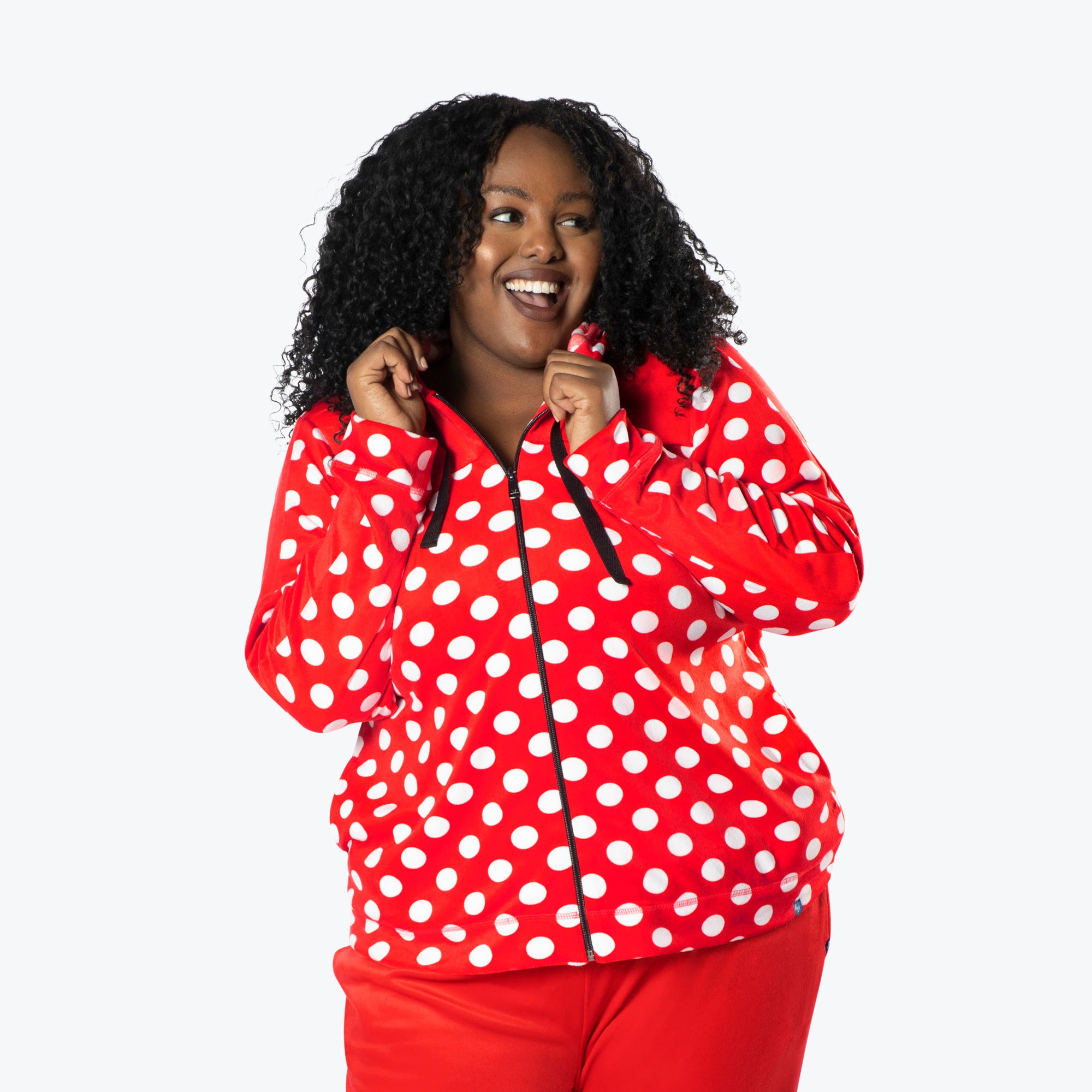 Ranger Fleece Front Zip Hoodie - CRIMSON LARGE DOT - RangerTop_CrimsonLGDot_XL_03