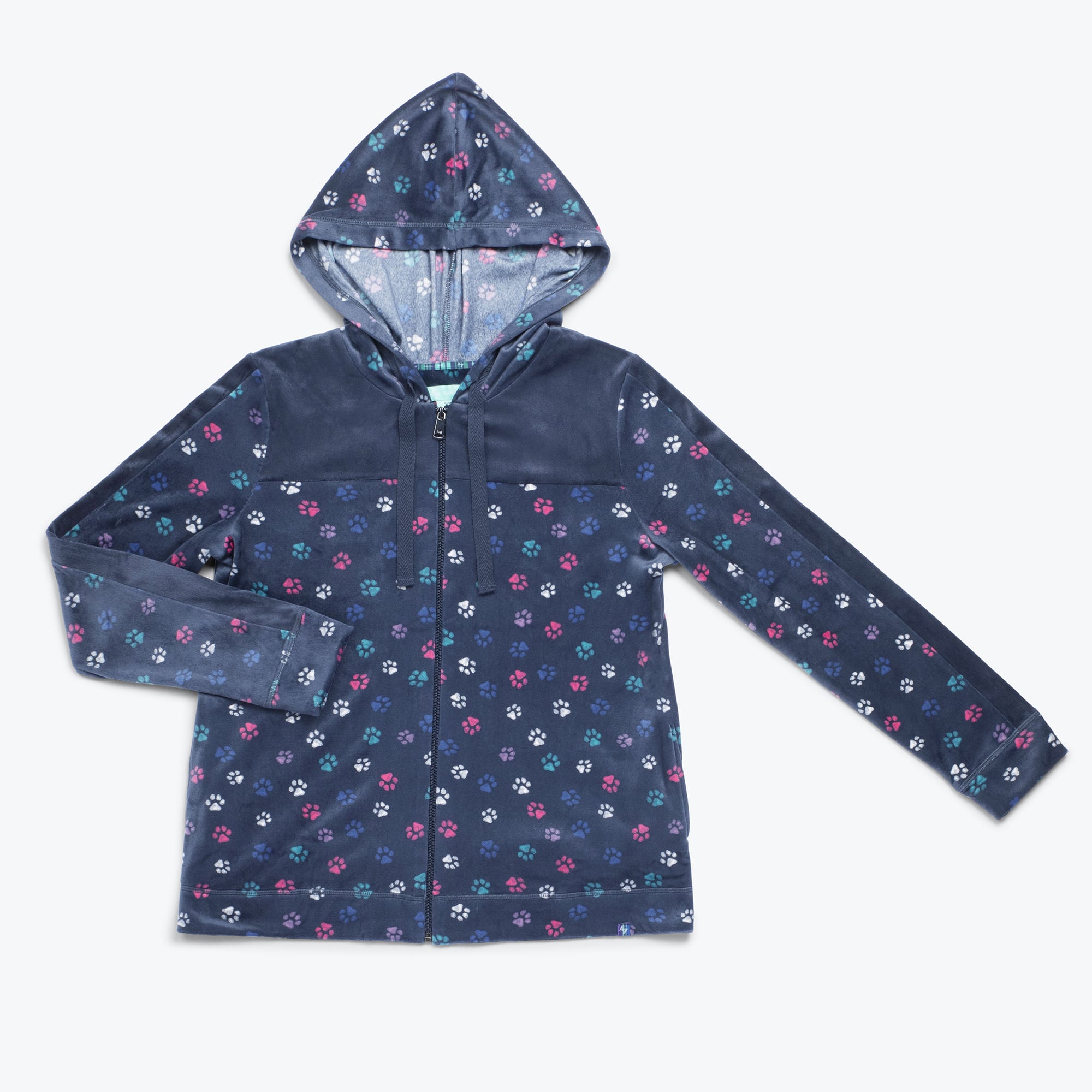 Ranger Fleece Front Zip Hoodie - PAWS NAVY - RangerTop_PawsNavy_Flatlay