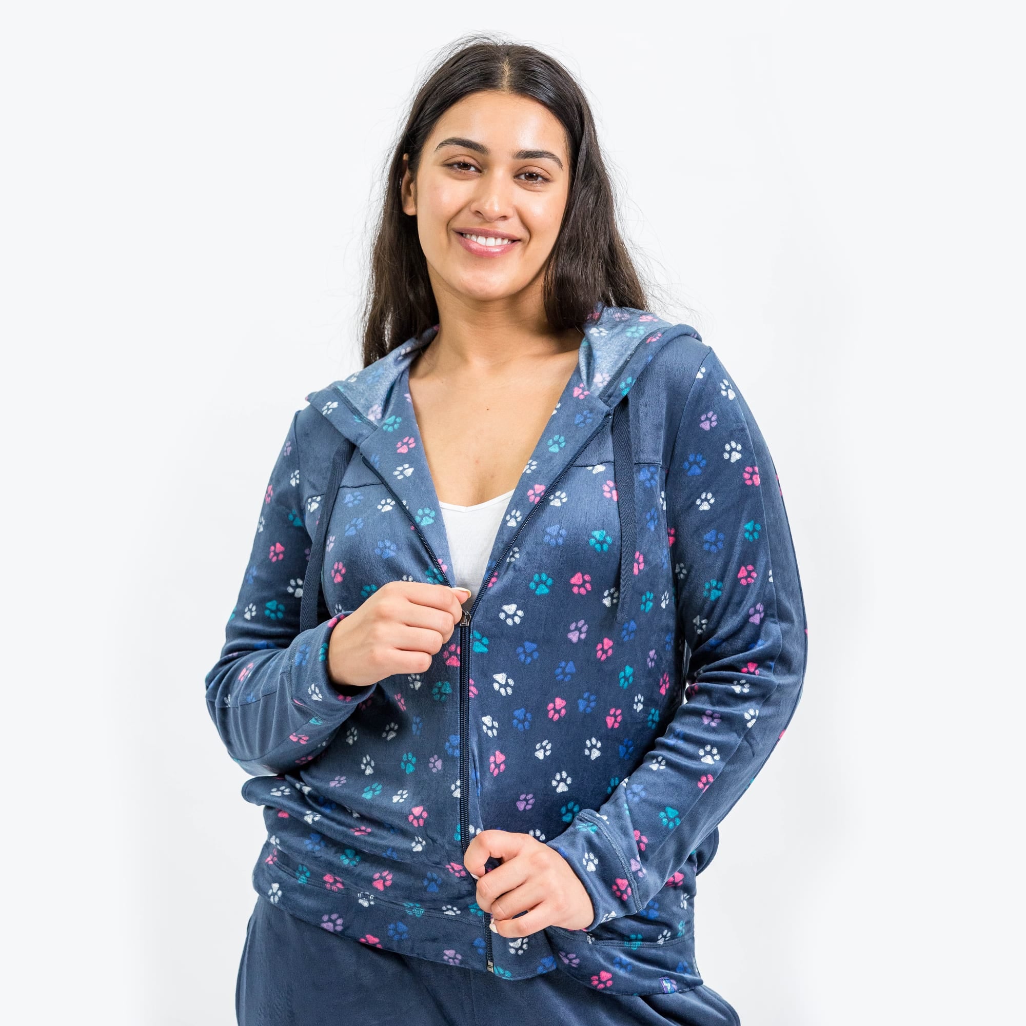 Ranger Fleece Front Zip Hoodie - PAWS NAVY - RangerTop_PawsNavy_S_01