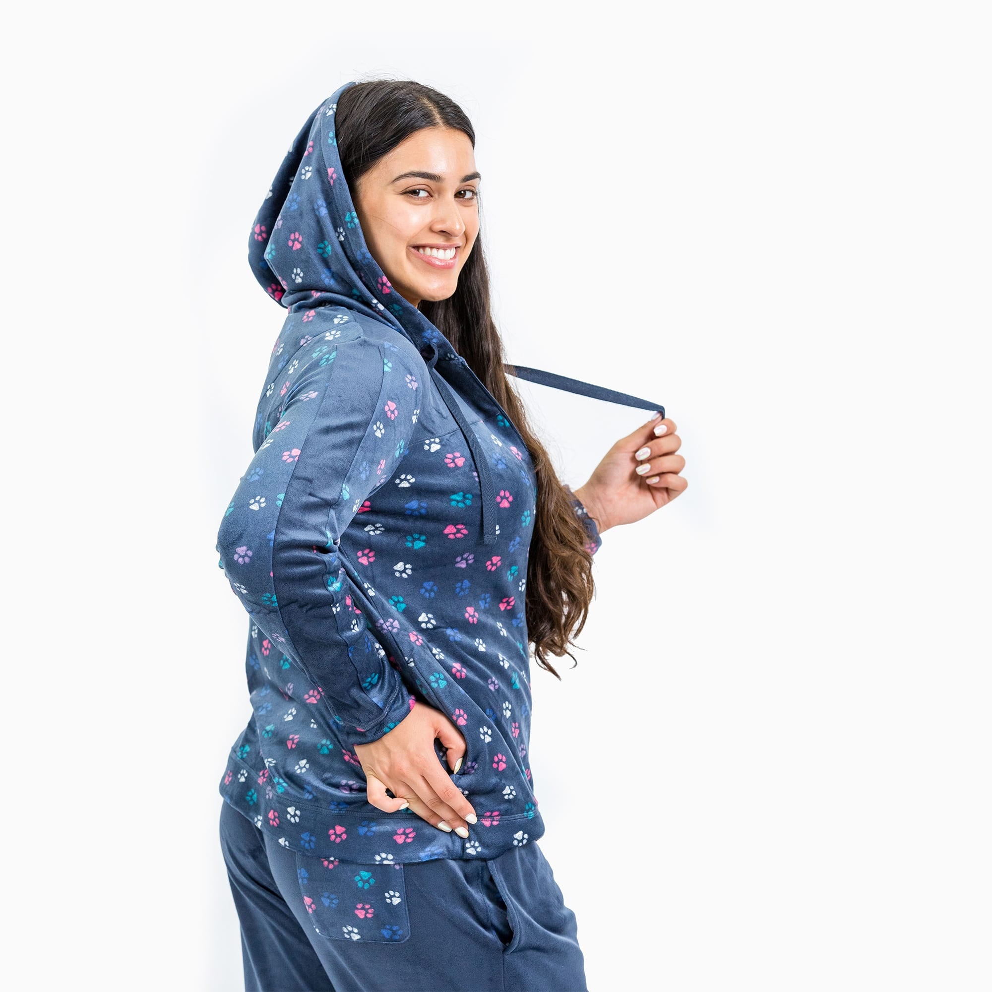 Ranger Fleece Front Zip Hoodie - PAWS NAVY - RangerTop_PawsNavy_S_03