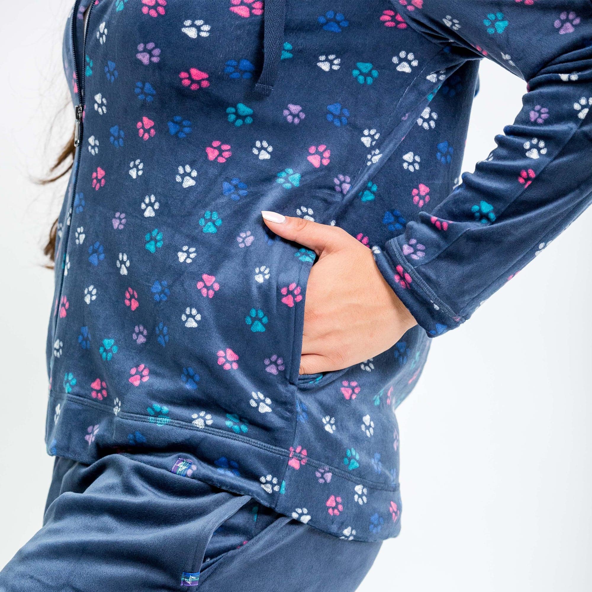 Ranger Fleece Front Zip Hoodie - PAWS NAVY - RangerTop_PawsNavy_S_04