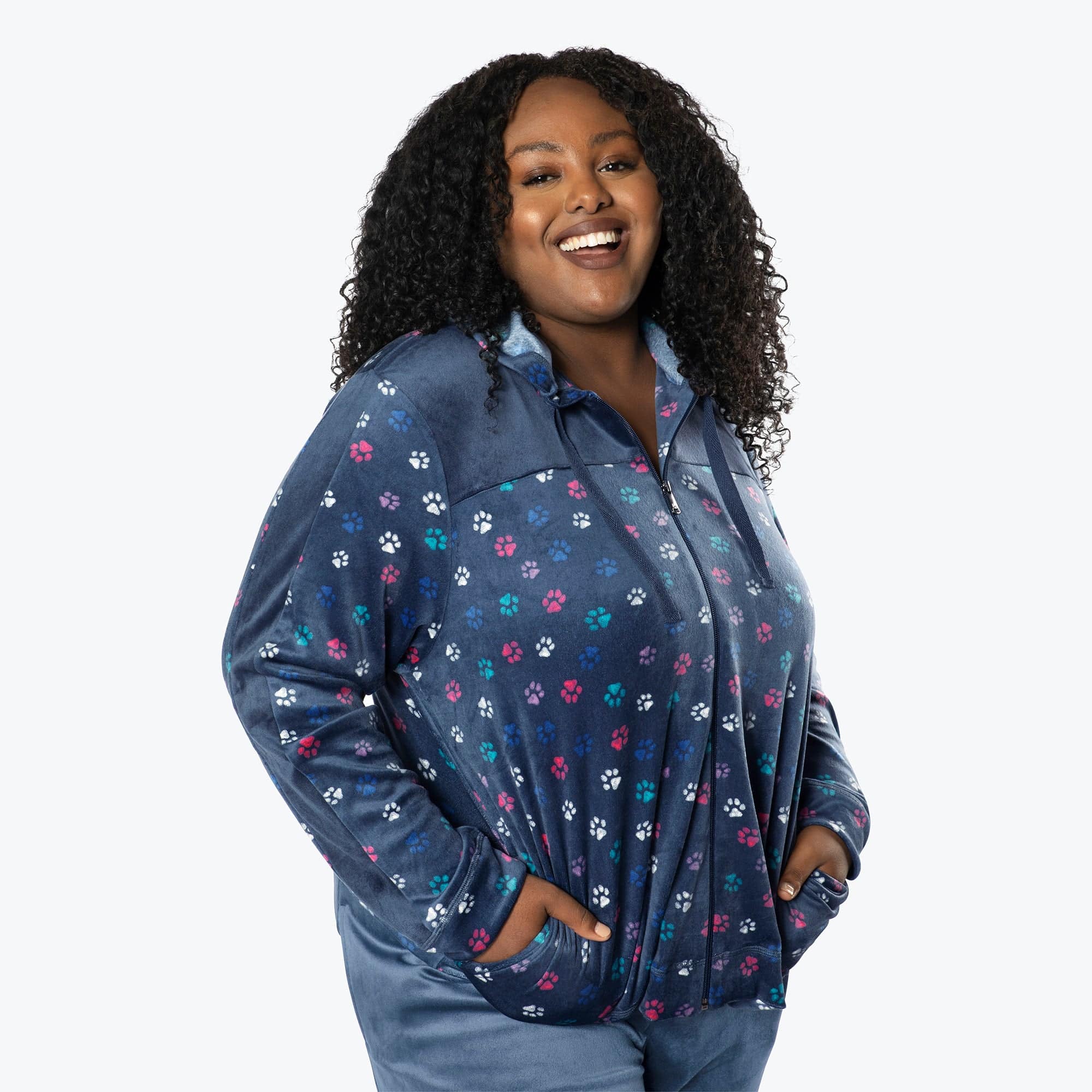 Ranger Fleece Front Zip Hoodie - PAWS NAVY - RangerTop_PawsNavy_XL_03