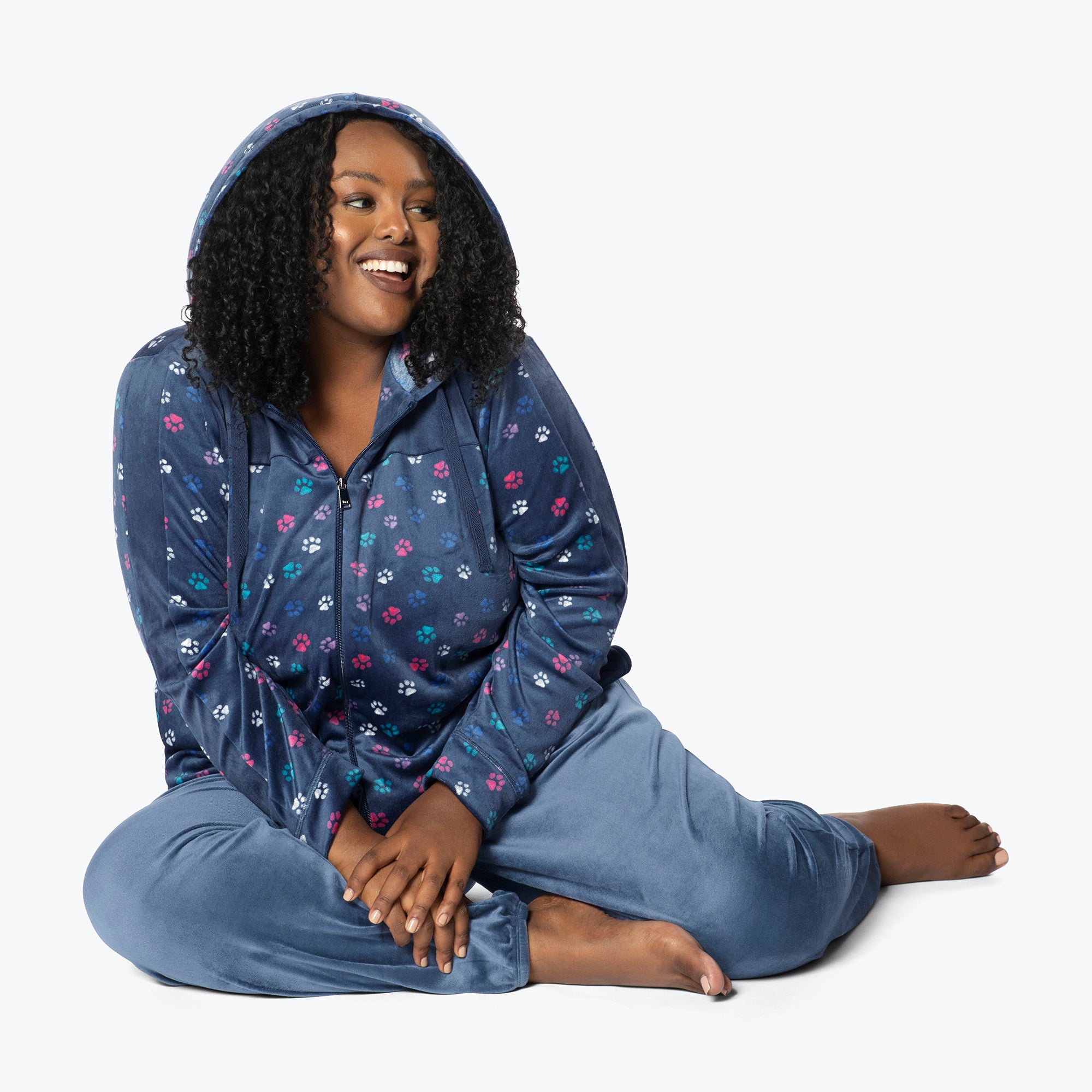 Ranger Fleece Front Zip Hoodie - PAWS NAVY - RangerTop_PawsNavy_XL_05