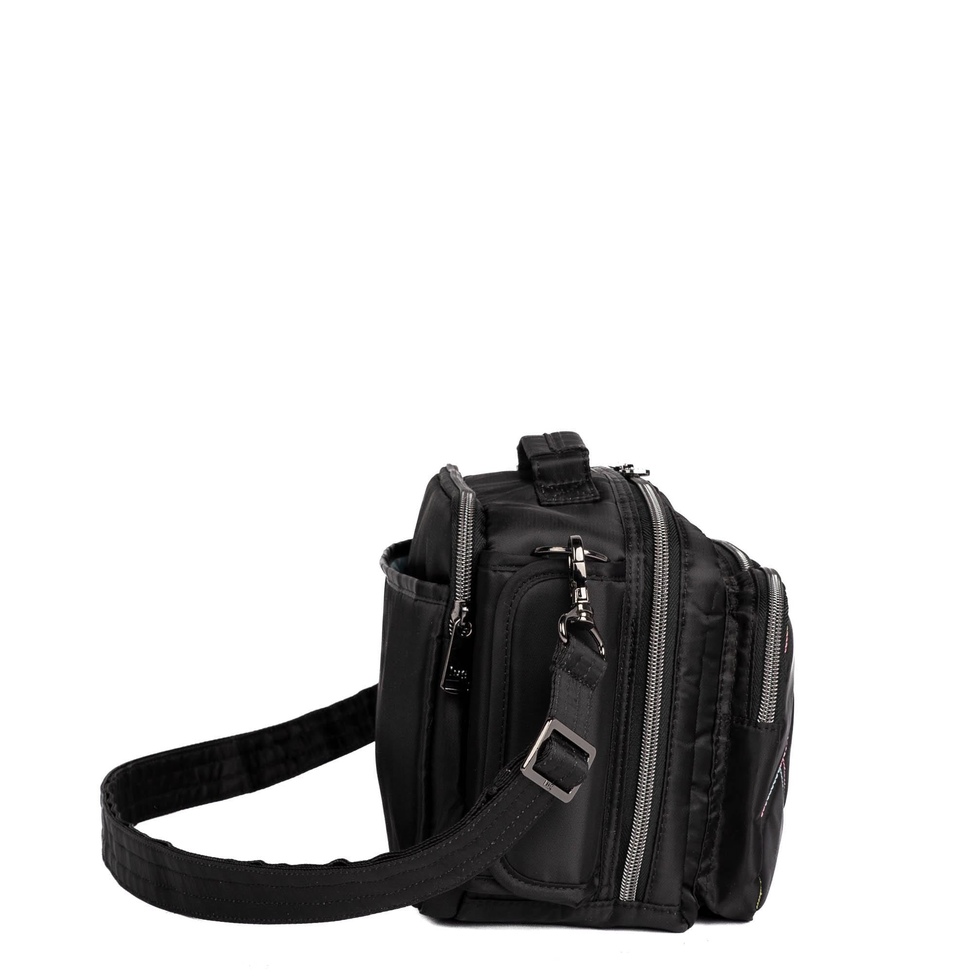 Rider Crossbody Bag - BLACK RAINBOW STITCH - Rider_BlackWithRainbow_03