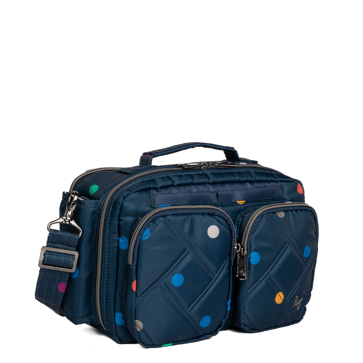 Rider Crossbody Bag - MULTI DOTS NAVY - Rider_MultiDotsNavy_02