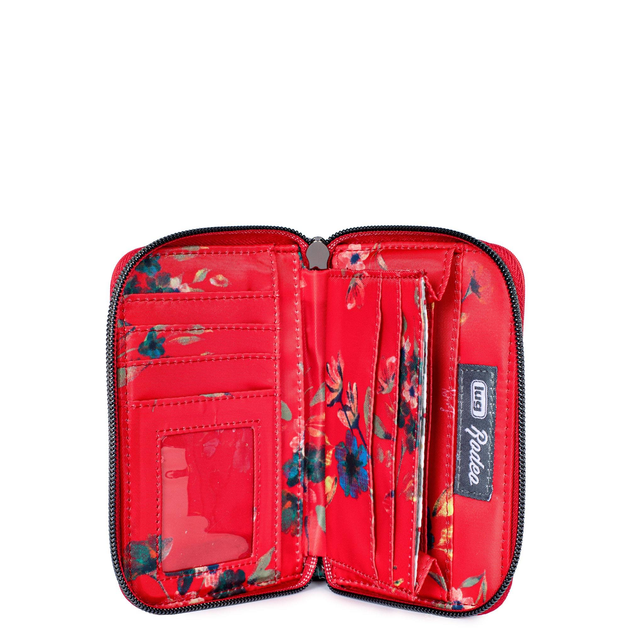 Rodeo Compact RFID Wallet - BOUQUET RED - Rodeo_BouquetRed_05