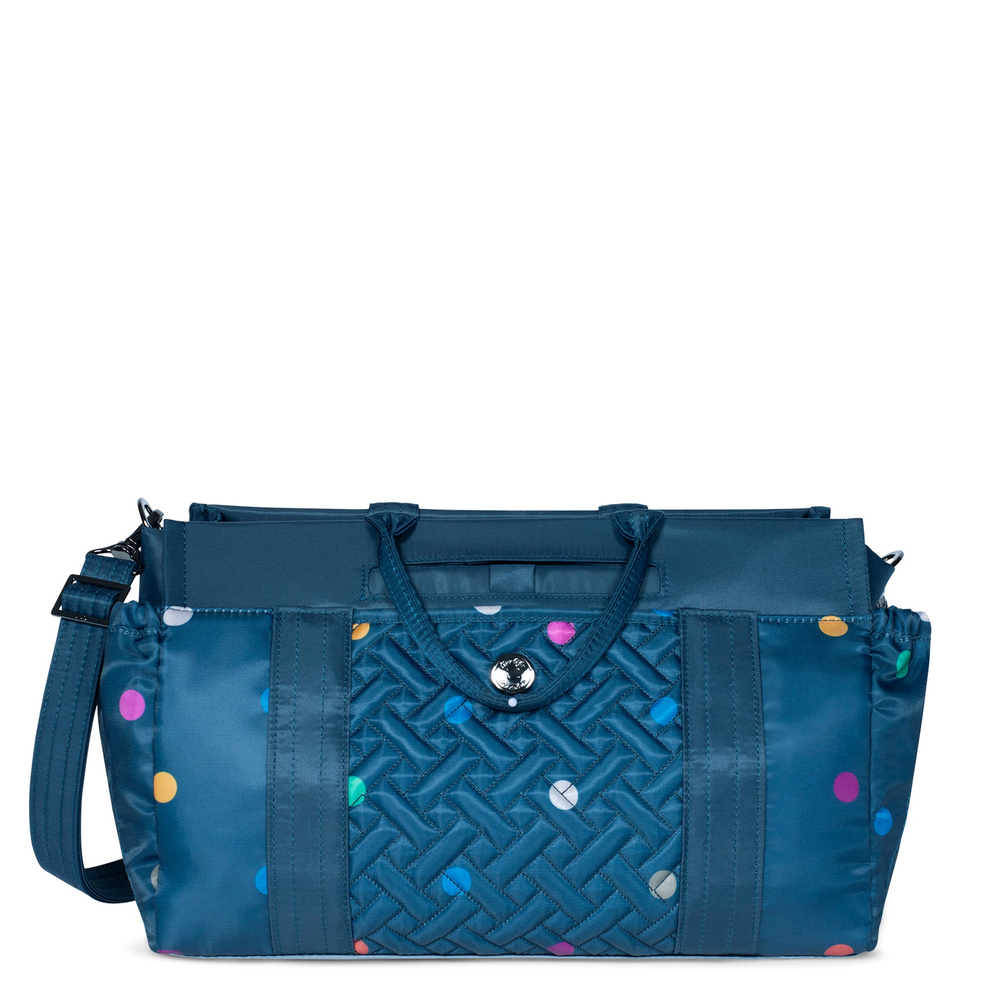 Romper 2 Tote - MULTI DOTS NAVY - Romper2_BlueDot_01