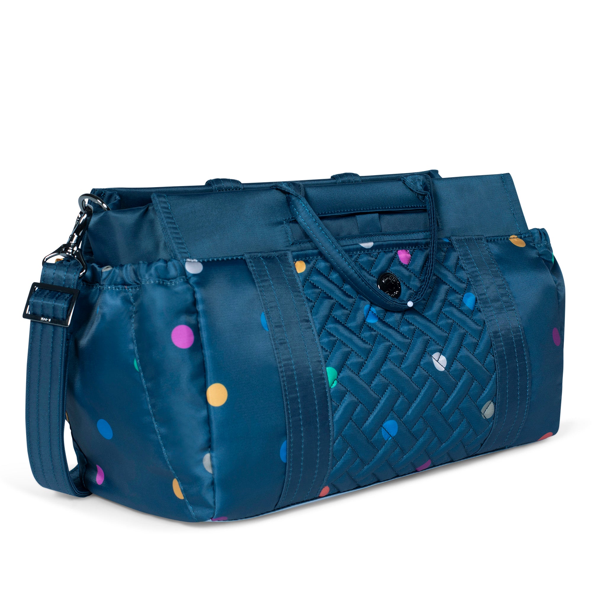 Romper 2 Tote - MULTI DOTS NAVY - Romper2_BlueDot_02