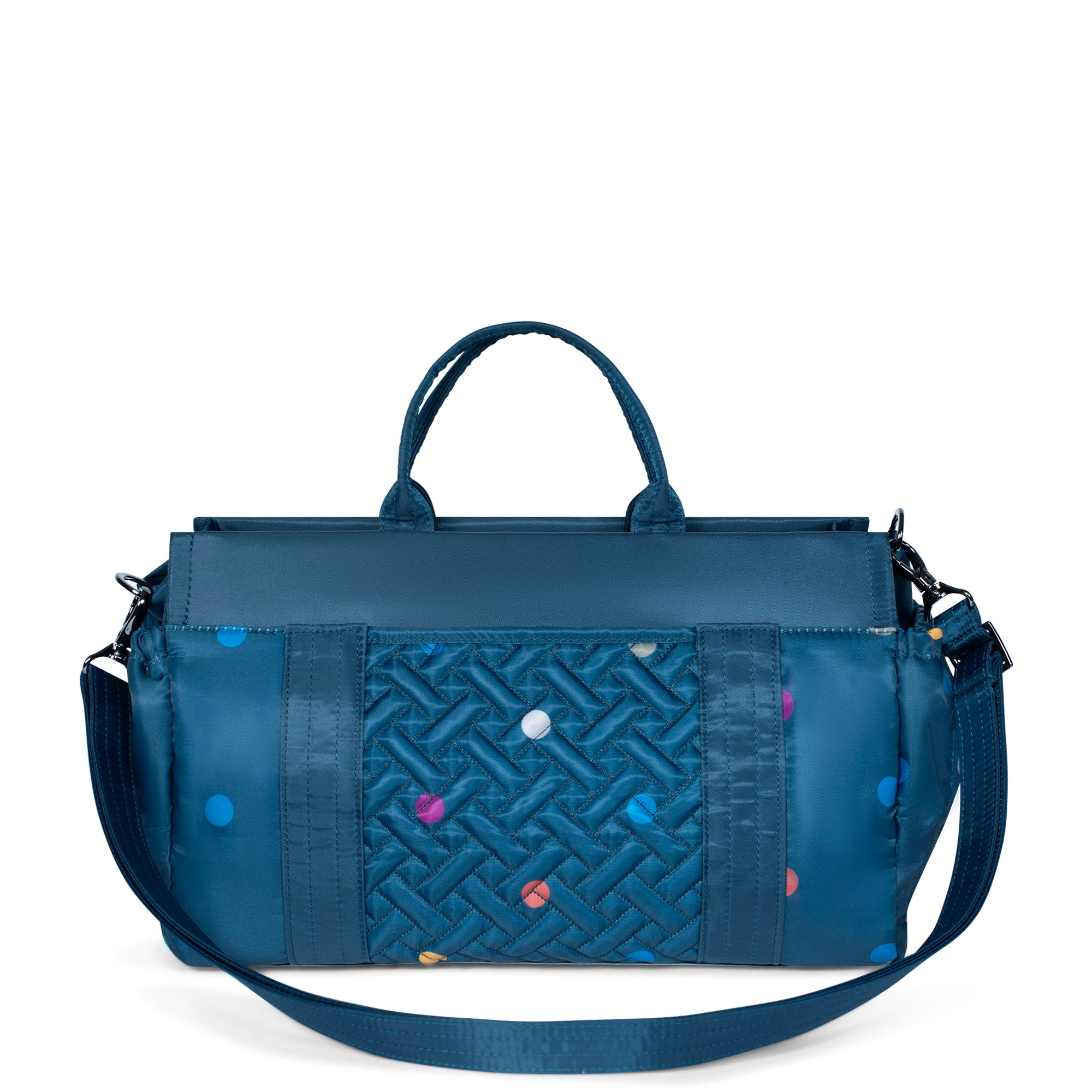 Romper 2 Tote - MULTI DOTS NAVY - Romper2_BlueDot_04