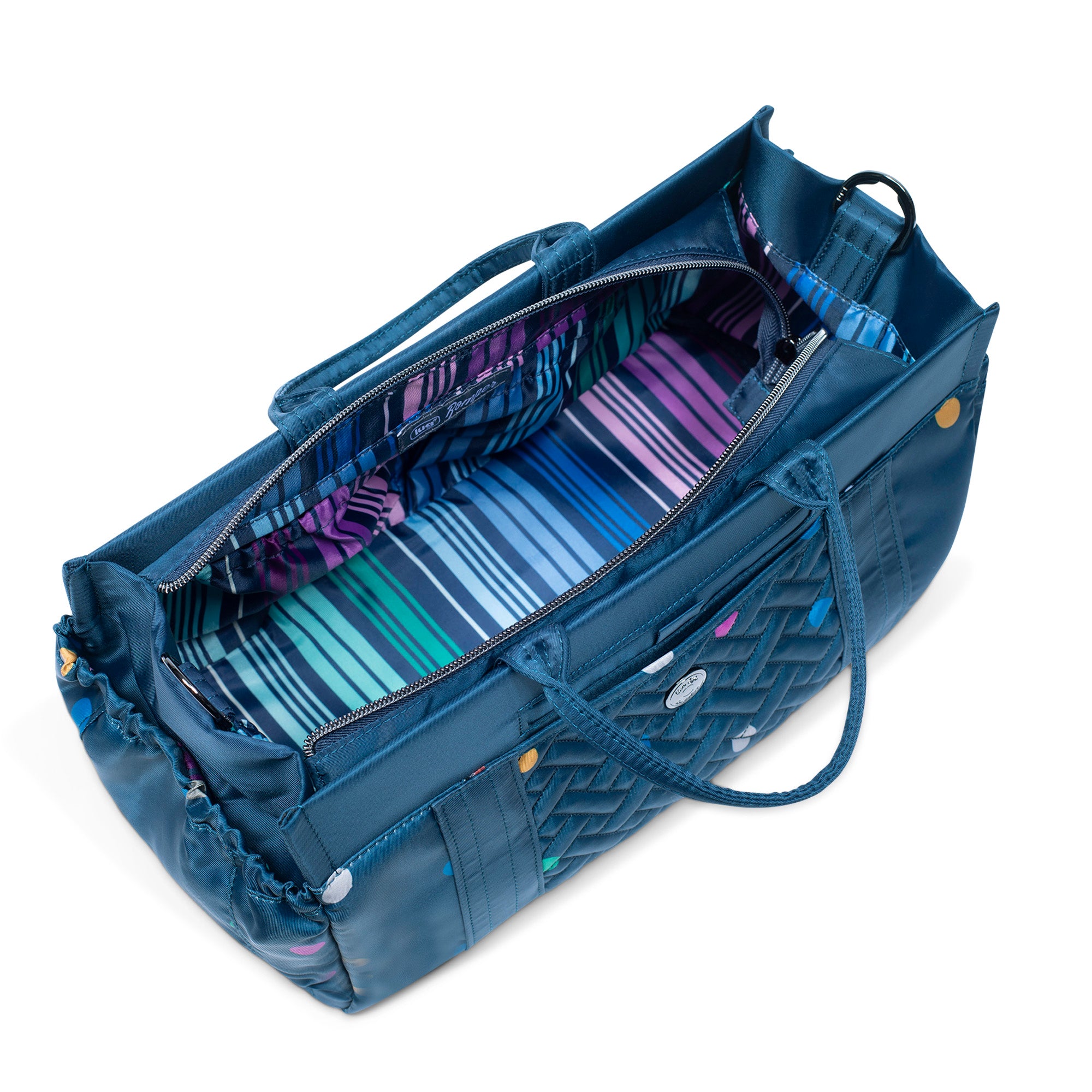 Romper 2 Tote - MULTI DOTS NAVY - Romper2_BlueDot_05