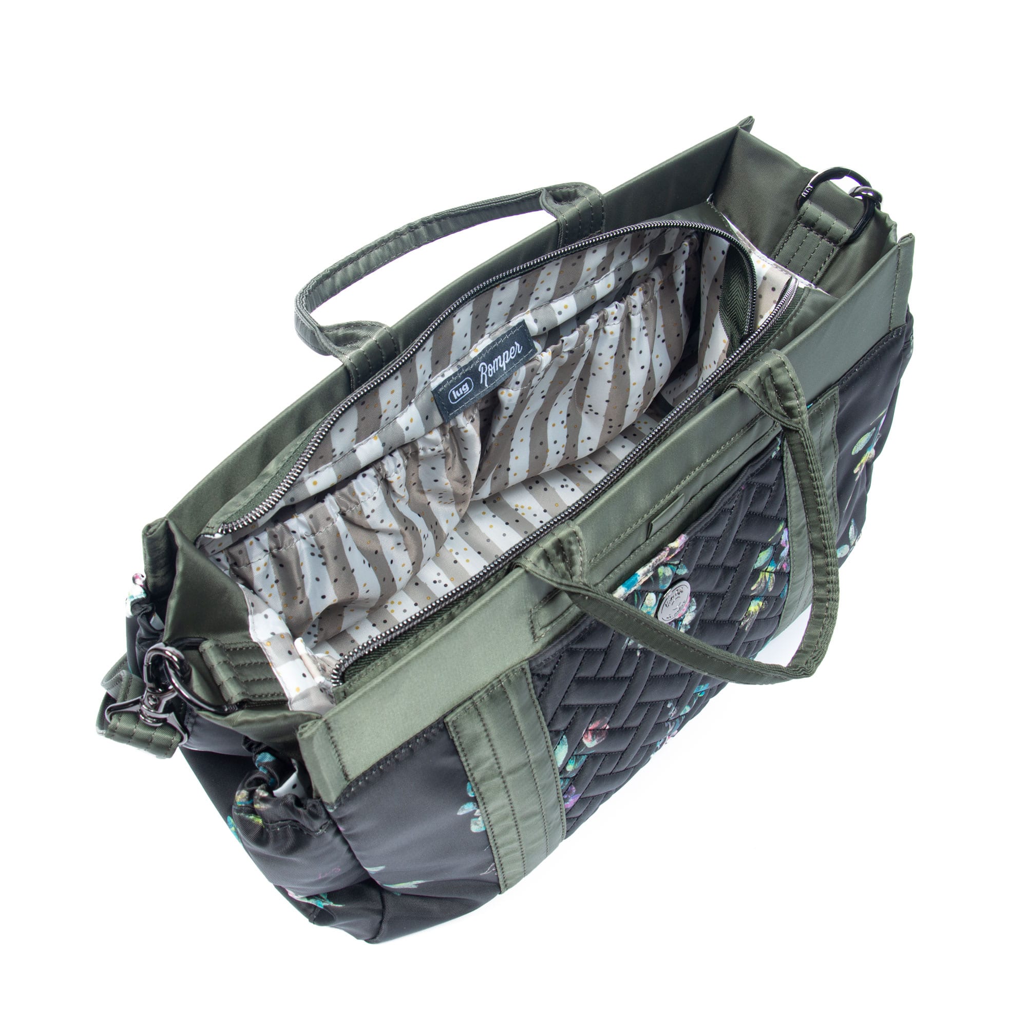 Romper 2 Tote - BOUQUET BLACK - Romper_OliveGreen_05