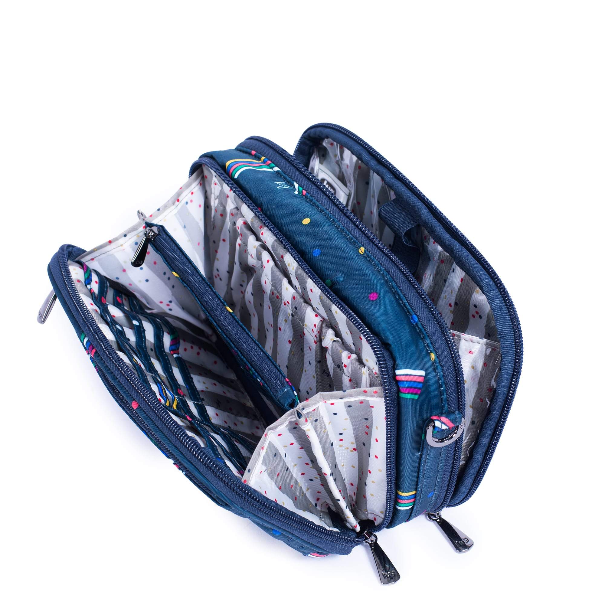 Roundabout 2 Convertible Wallet Crossbody - RAINBOW NAVY - Roundabout2_RainbowNavy_05