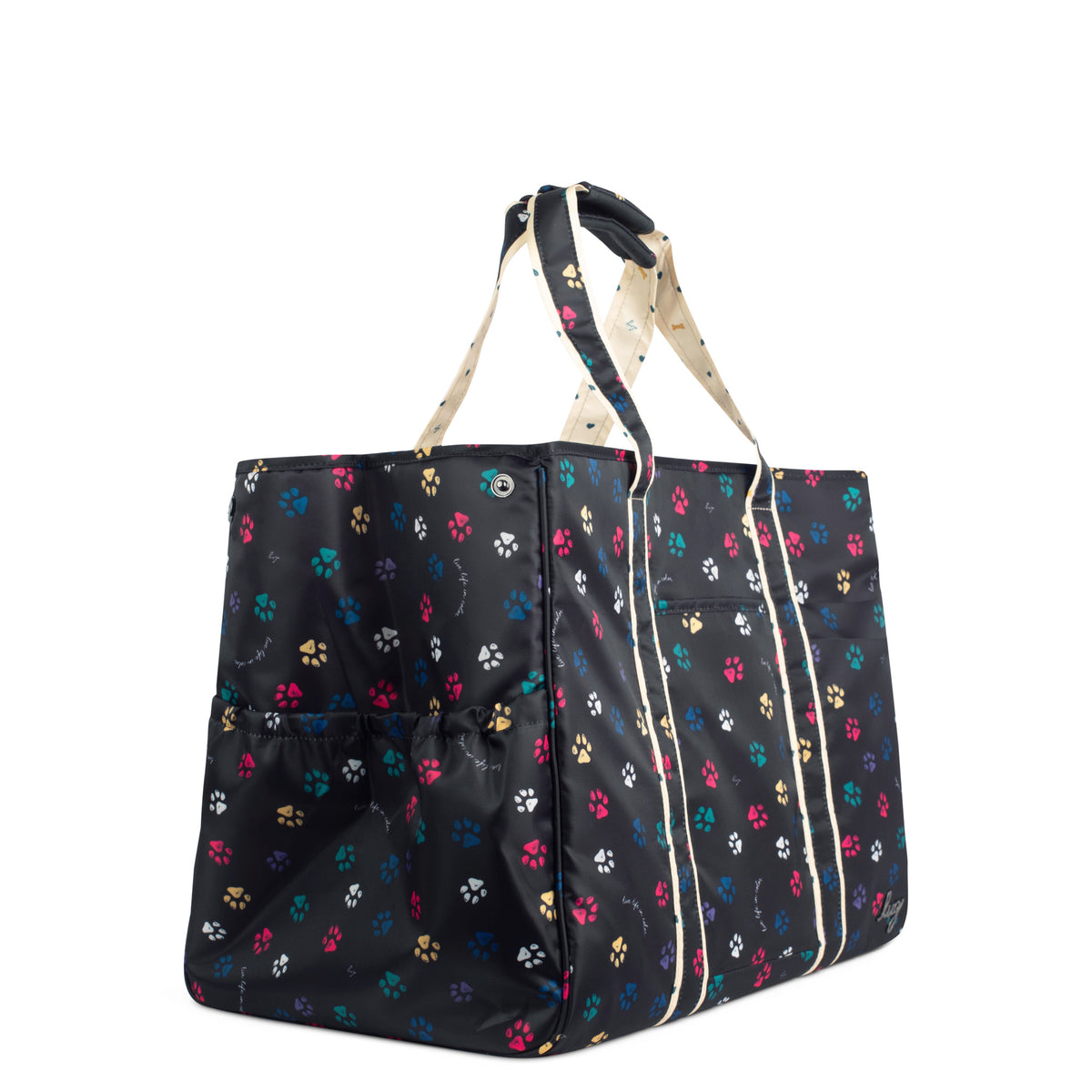 Rover X-Large Carry-All Tote - PAWS BLACK - Rover_Paws_Black_02