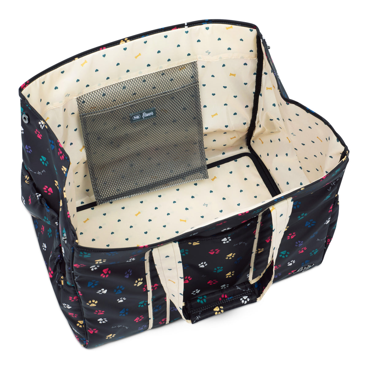 Rover X-Large Carry-All Tote - PAWS BLACK - Rover_Paws_Black_05