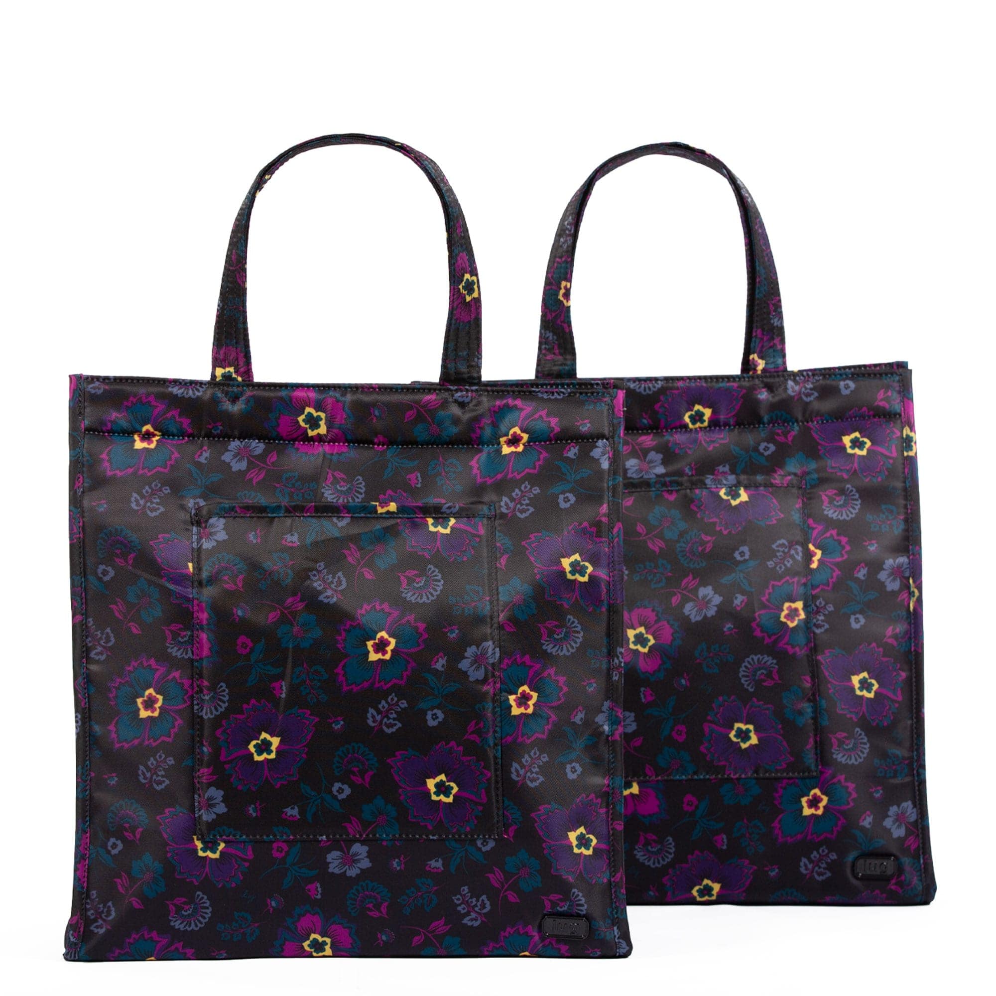 Runner 2pc Tote Bags - BOHO FLORAL BLACK - Runner2_BohoFloralBlack_01
