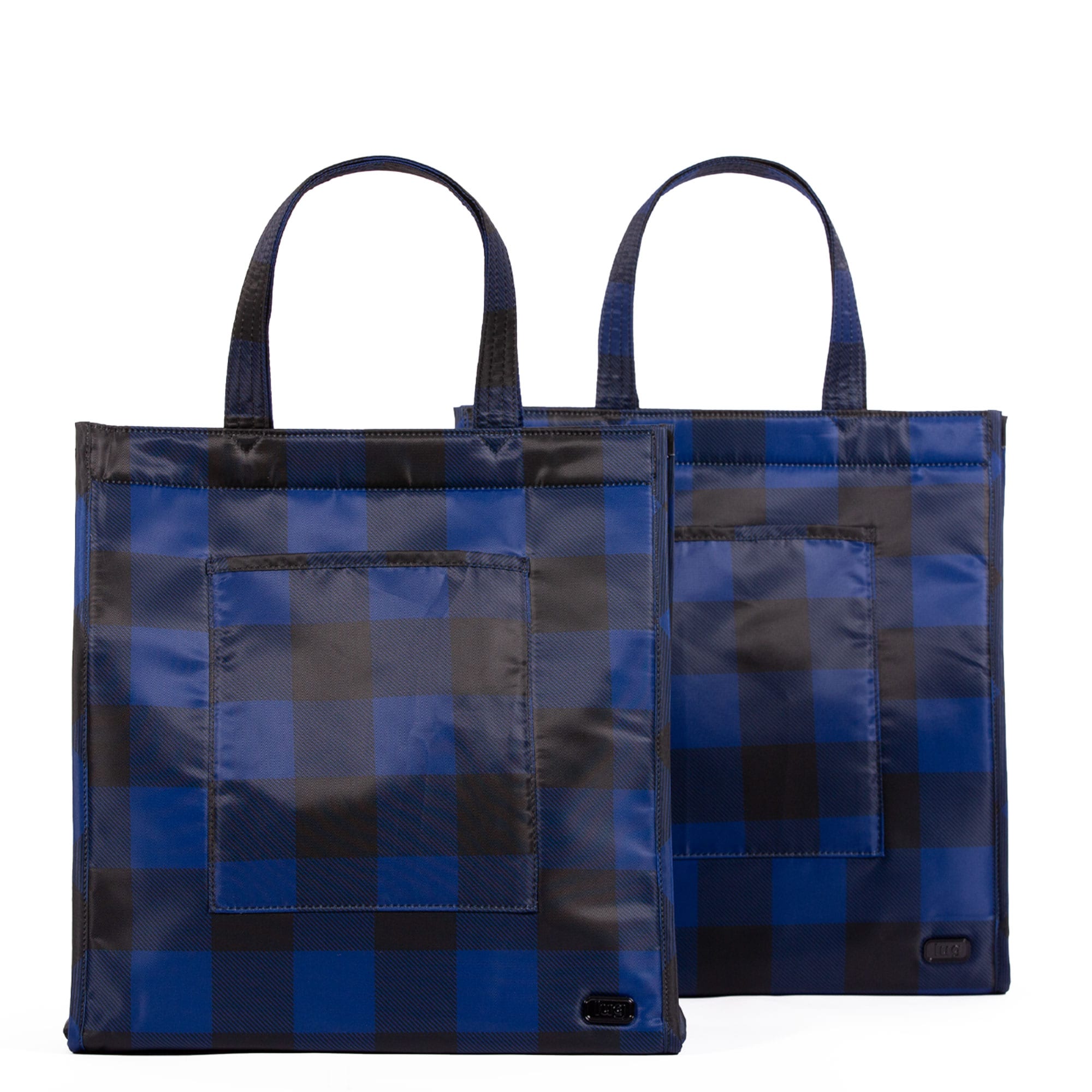Runner 2pc Tote Bags - BUFFALO CHECK BLUE - Runner2_BuffaloCheckBlue_01