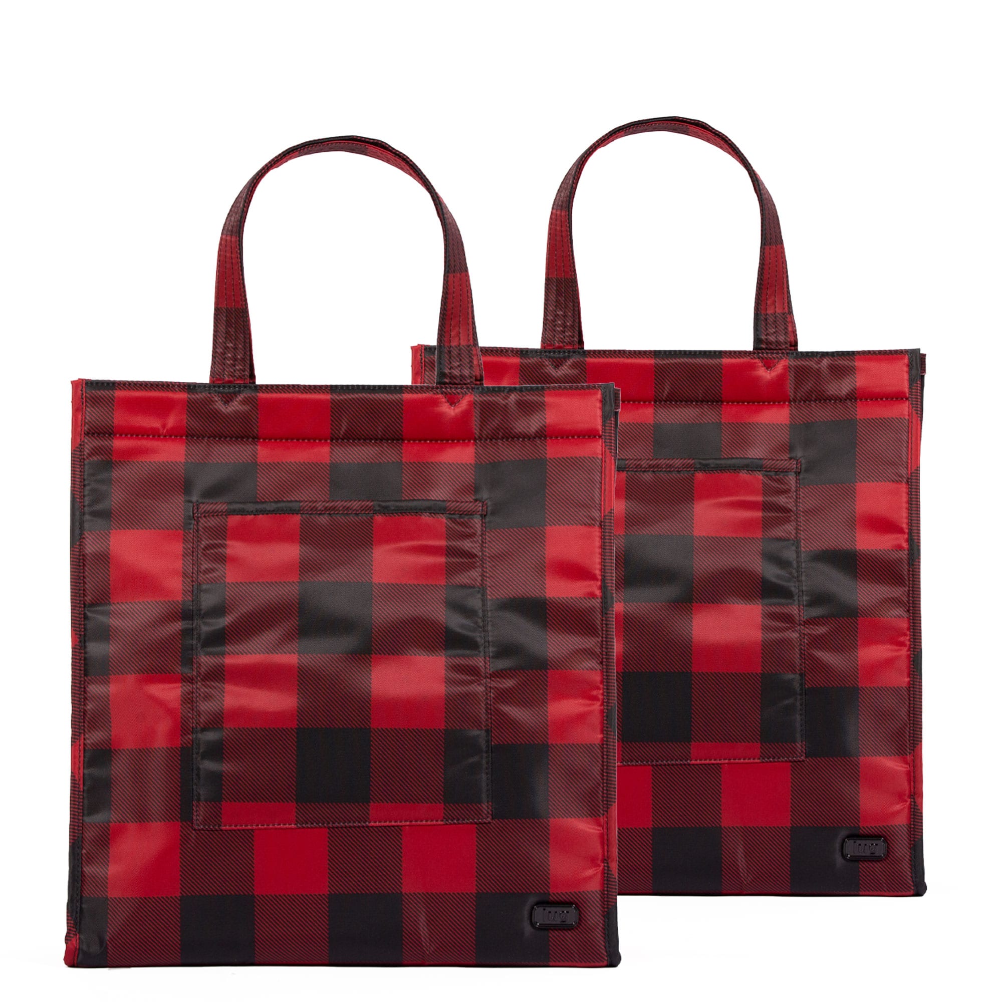 Runner 2pc Tote Bags - BUFFALO CHECK RED - Runner2_BuffaloCheckRed_01