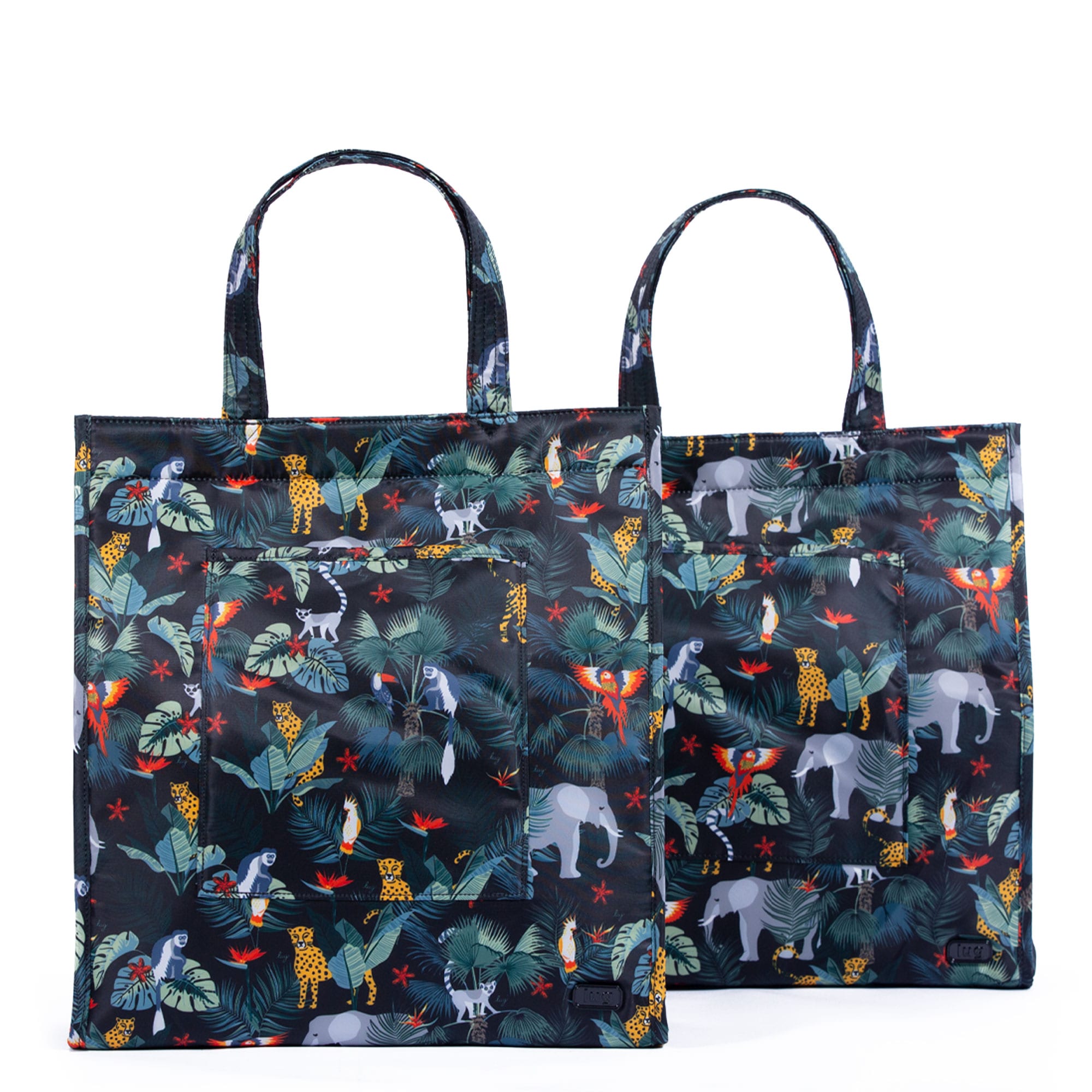 Runner 2pc Tote Bags - WILDLIFE BLACK - Runner2_WildlifeBlack_01