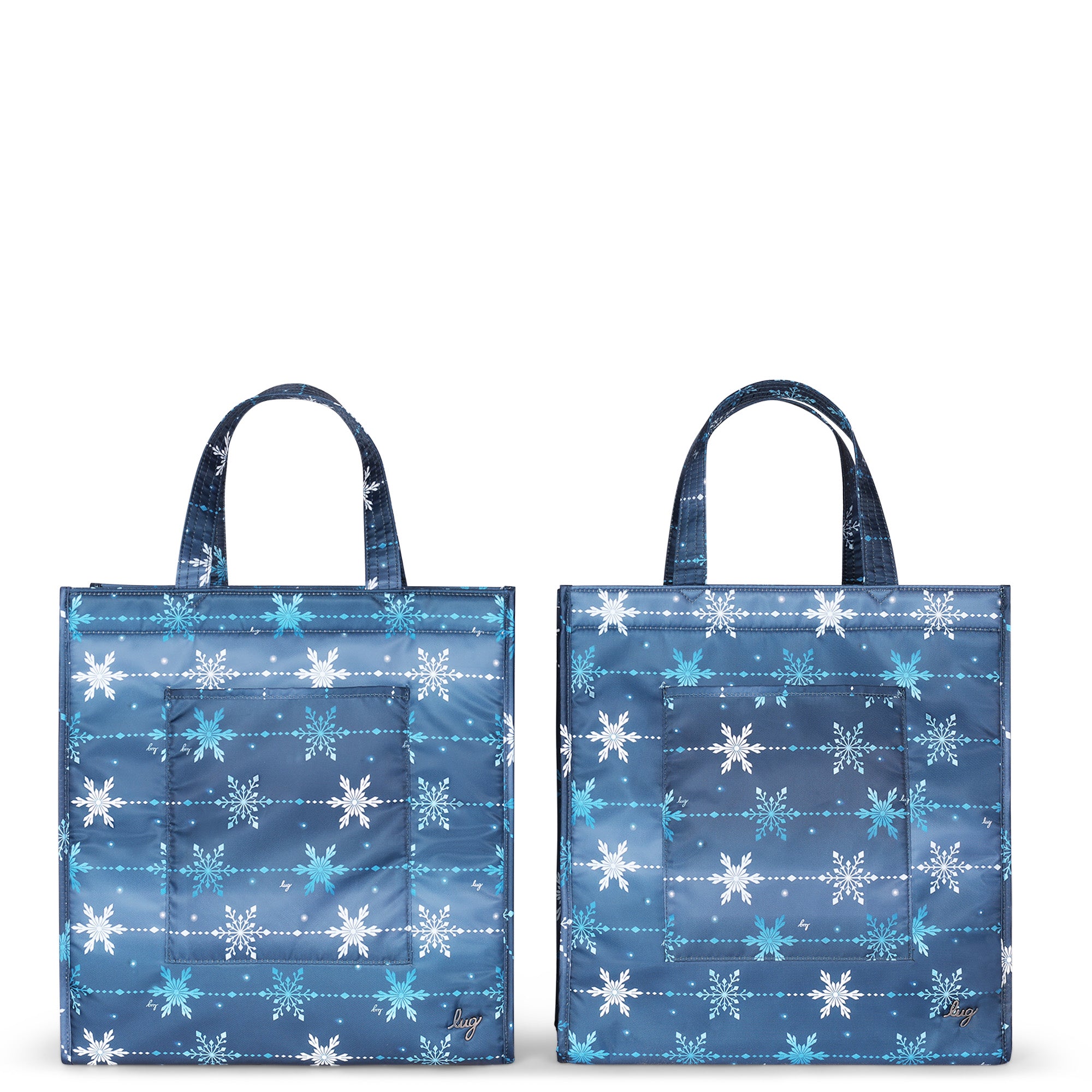 Runner 2pc Tote Bags - SNOWFLAKE NAVY - Runner2pc_SnowflakeNavy_01